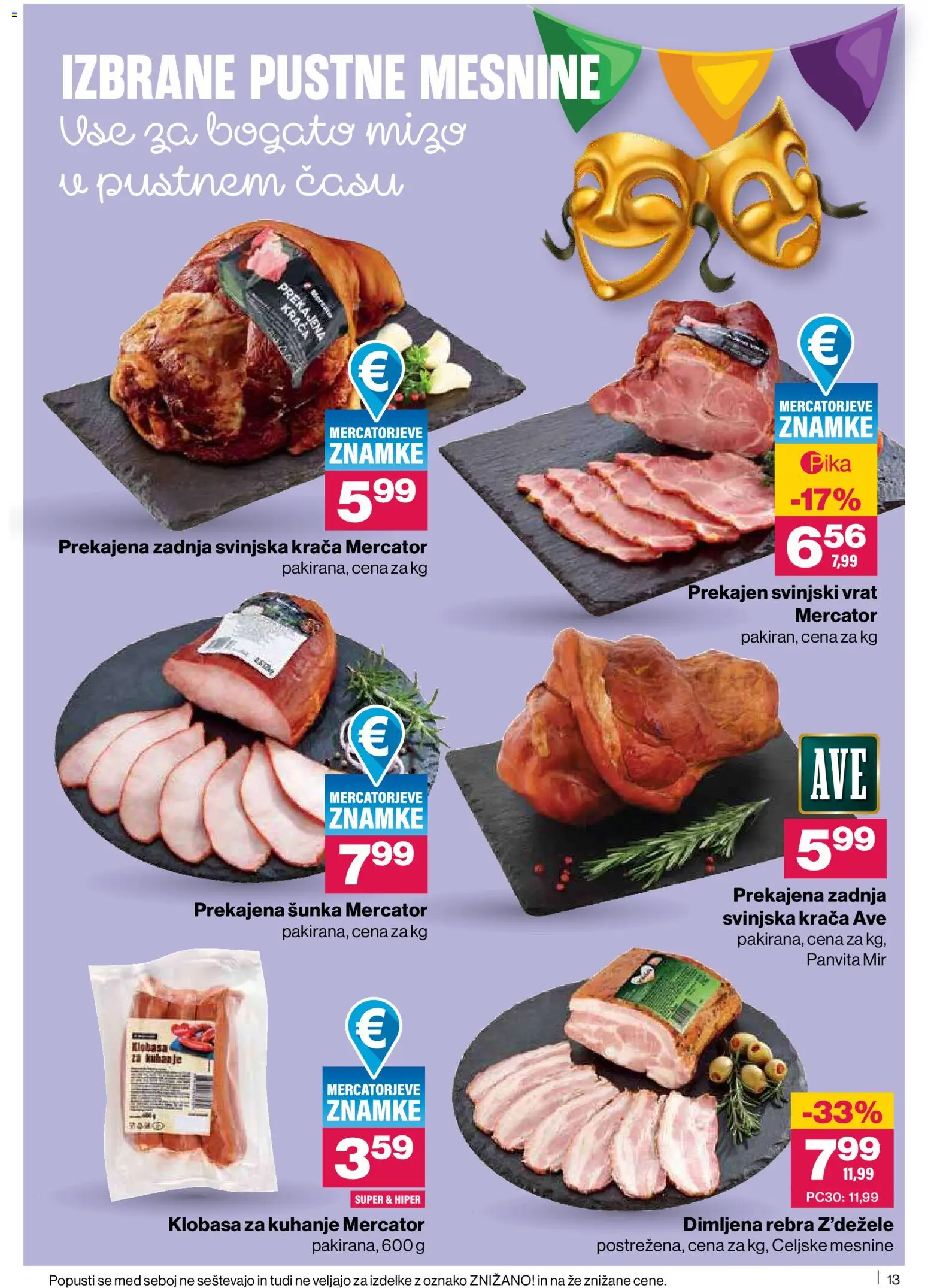 Novi Mercator katalog ponudbe – veljaven od 05.02.2026 | Stran: 13 | Izdelki: Sunka