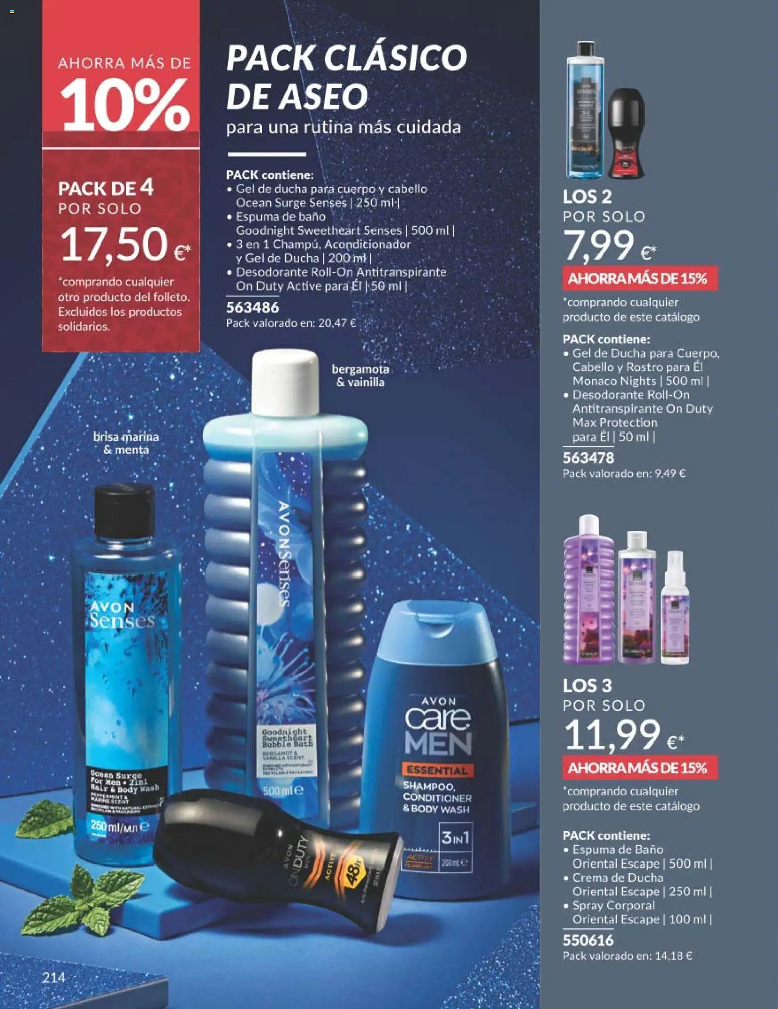 Catálogo AVON campaña 11 Black Friday │ válido desde el 01.11.2025 | Página: 214 | Productos: Gel de ducha, Espuma de baño, Desodorante, Crema