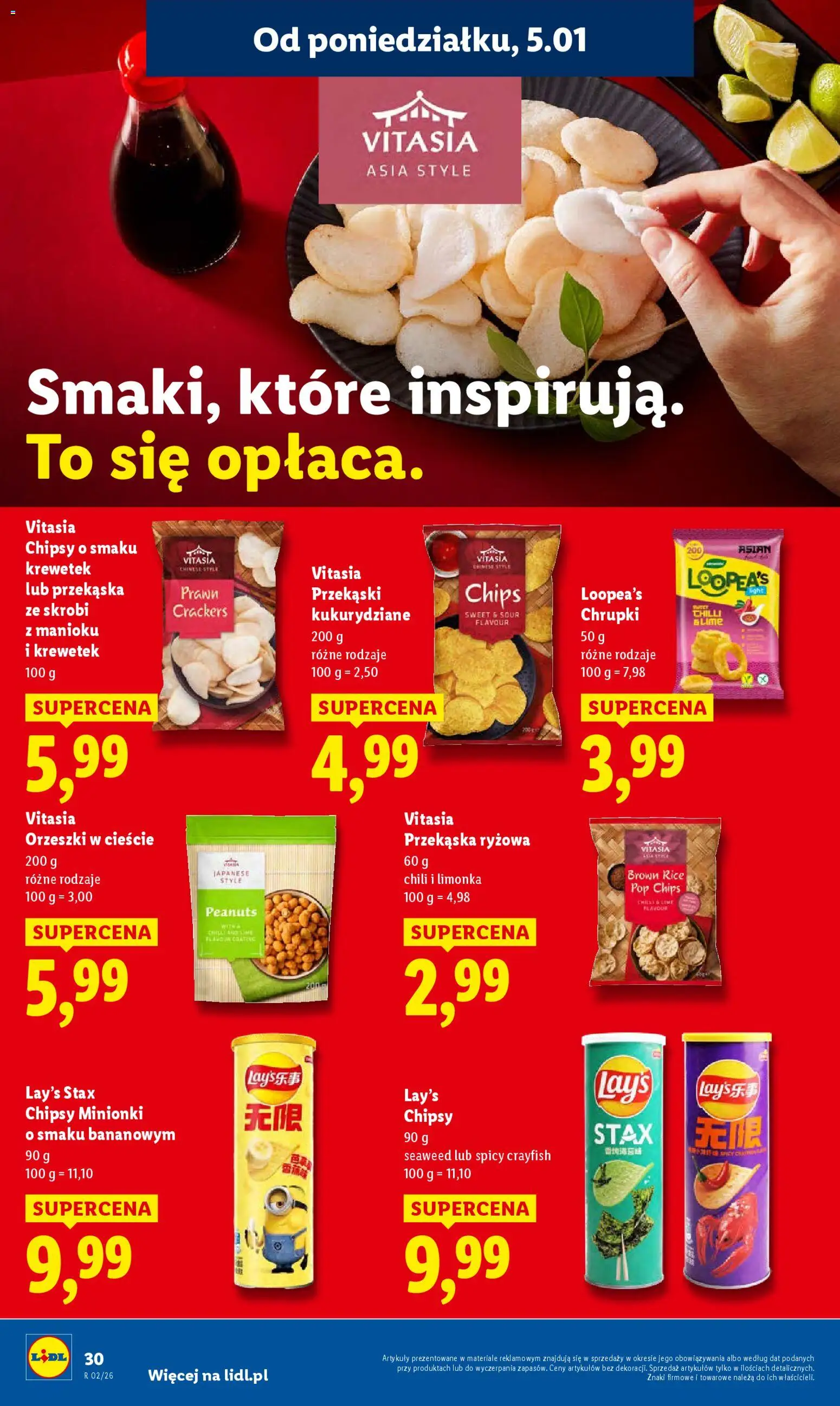 Lidl Gazetka od 05.01.2026 | Strona: 32 | Produkty: Chili, Limonka, Chipsy, Chrupki
