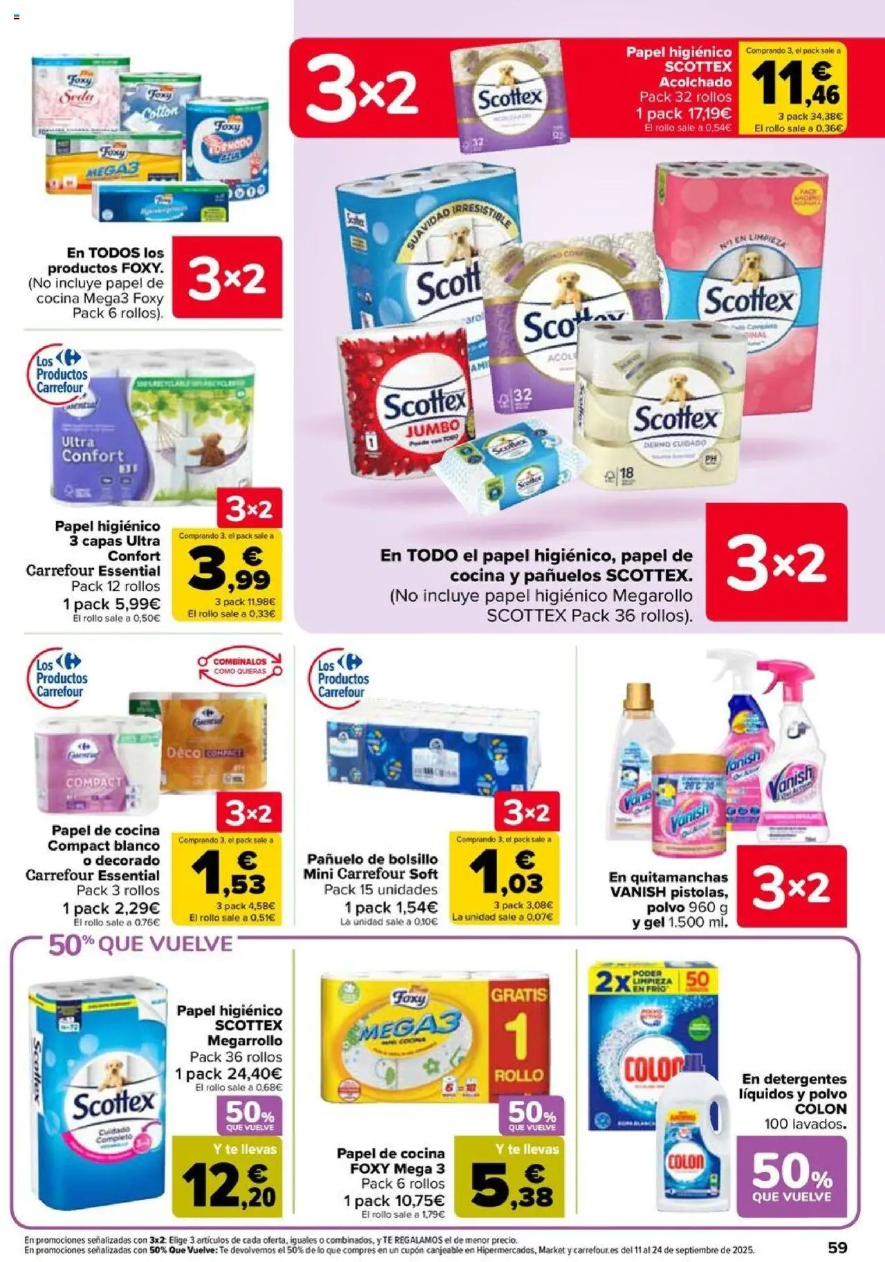 Carrefour folleto │ válido desde el 26.08.2025 | Página: 59 | Productos: Polvo, Pañuelo, Té, Cocina
