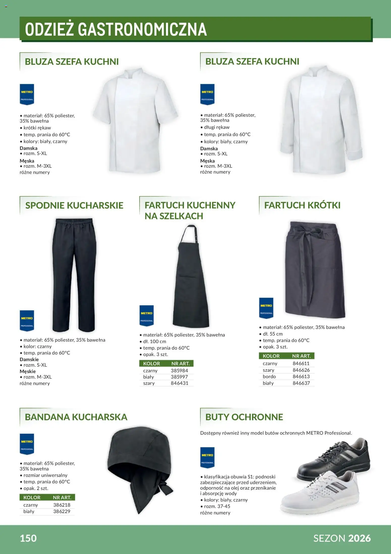 Makro Gazetka - Profesjonalna Gastronomia od 01.02.2026 | Strona: 150 | Produkty: Spodnie, Buty, Olej