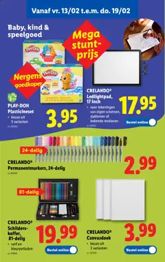 Lidl Folder week 7 - Voorbeeld van een folder van Lidl, geldig van 11.02.2026 | Pagina: 46 | Producten: La, Canvas, Kleurpotloden