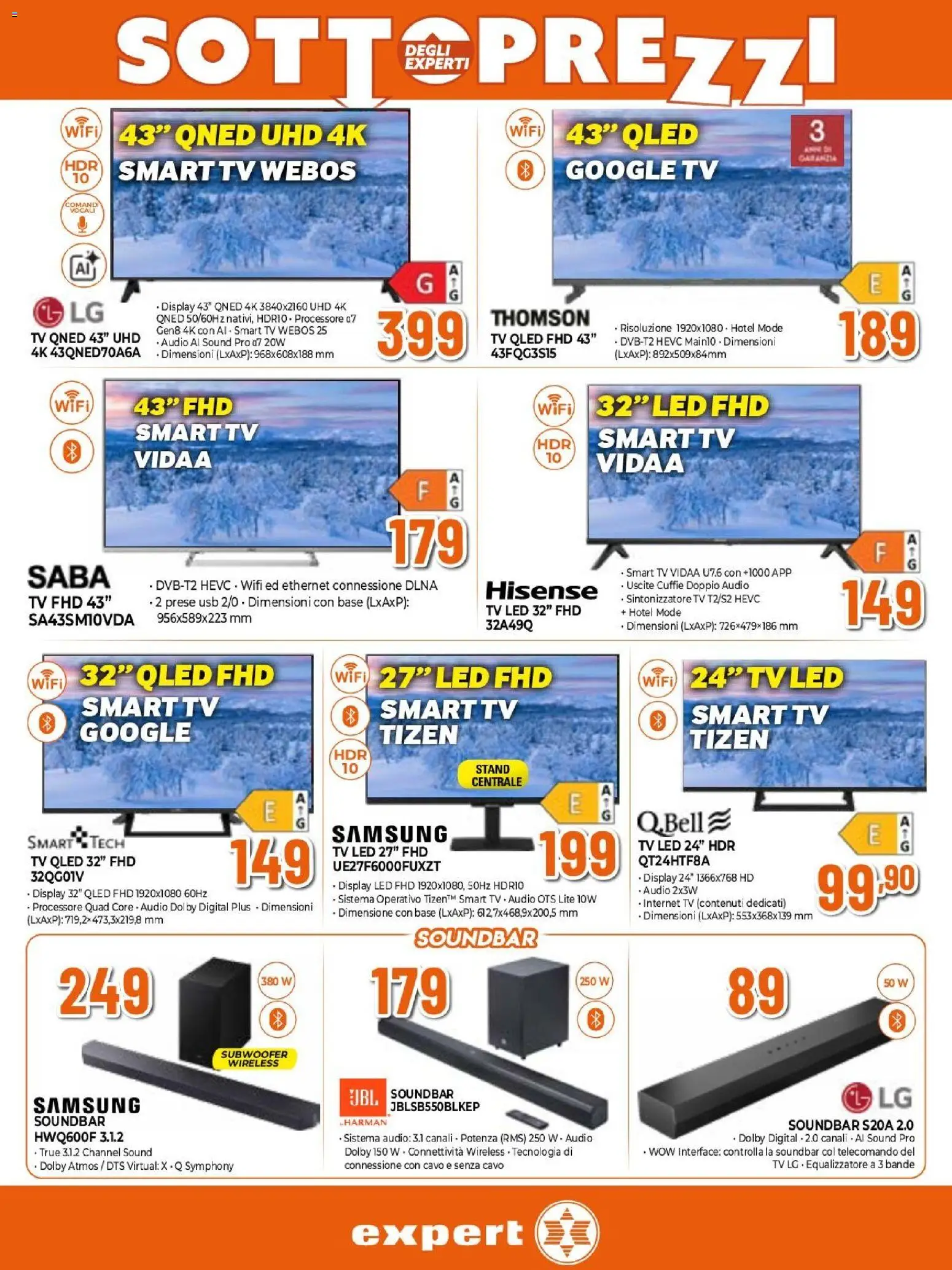 Volantino Expert del 26.02.2026 | Pagina: 13 | Prodotti: Telecomando, smart TV, Soundbar, USB