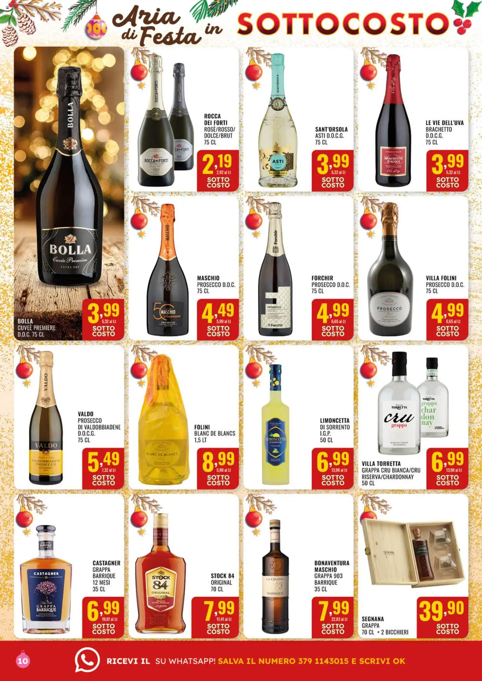Volantino GECOP del 01.12.2025 | Pagina: 10 | Prodotti: Prosecco, Grappa