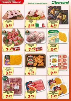 Anteprima del volantino Ipercarni volantino valido a partire dal 27.03.2026 | Pagina: 4 | Prodotti: Pollo, Tacchino, Spinaci, Spiedini