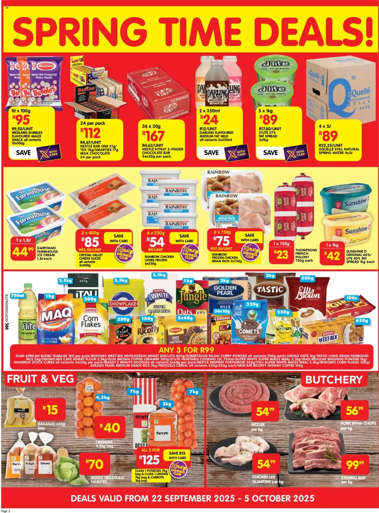 New Shoprite catalogue – valid from 22.09.2025 | Page: 2 | Products: Flour, PC, Rice, Noodles