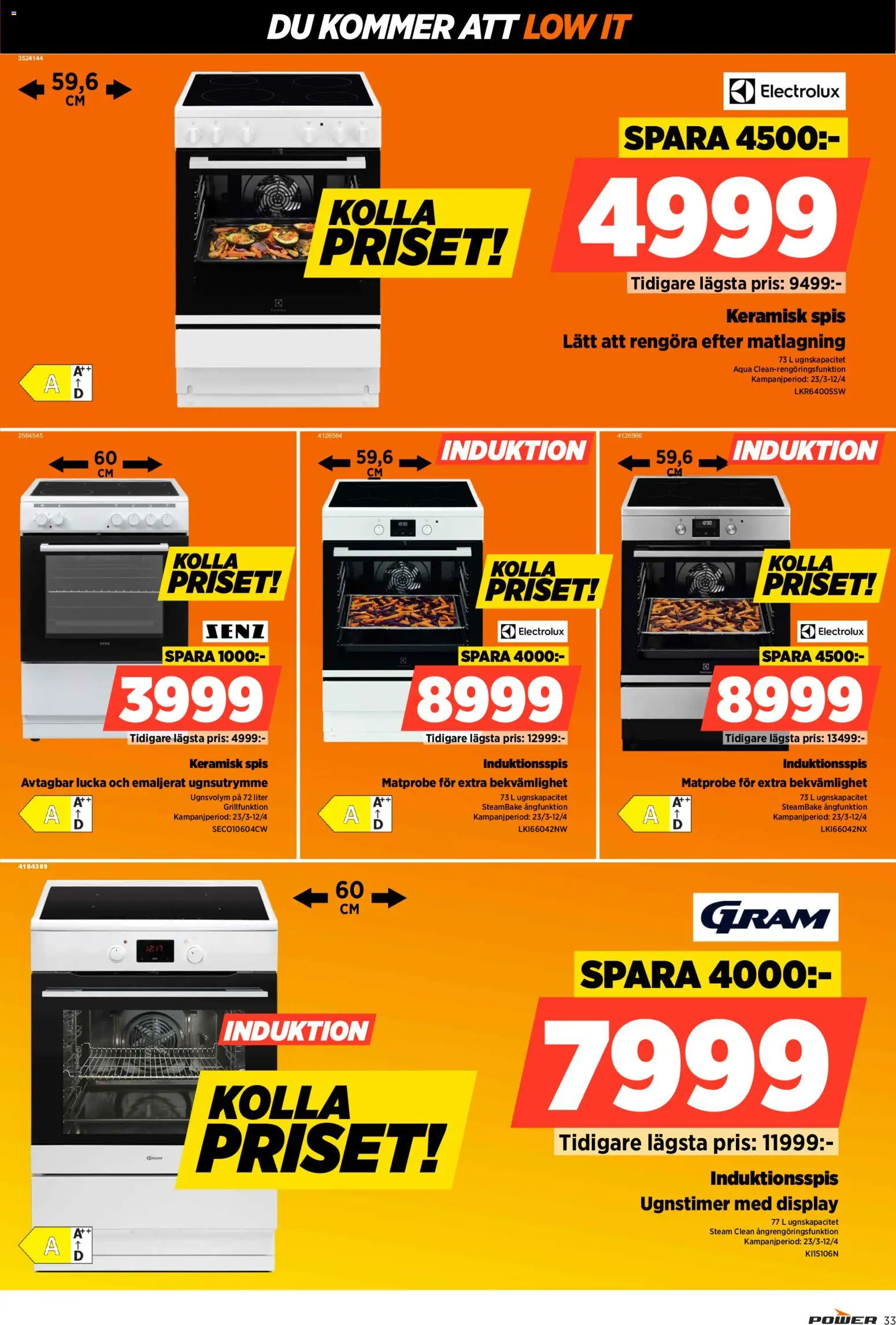 Power reklamblad aktuell från 23.03.2026 | Sida: 33 | Produkter: Spis