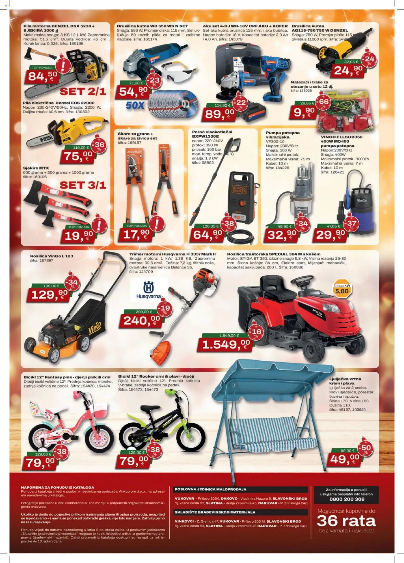 Vinkoprom katalog | vrijedi od 08.12.2025 | Stranica: 4 | Proizvodi: Kutna brusilica, Bicikl, Baterije, Pila