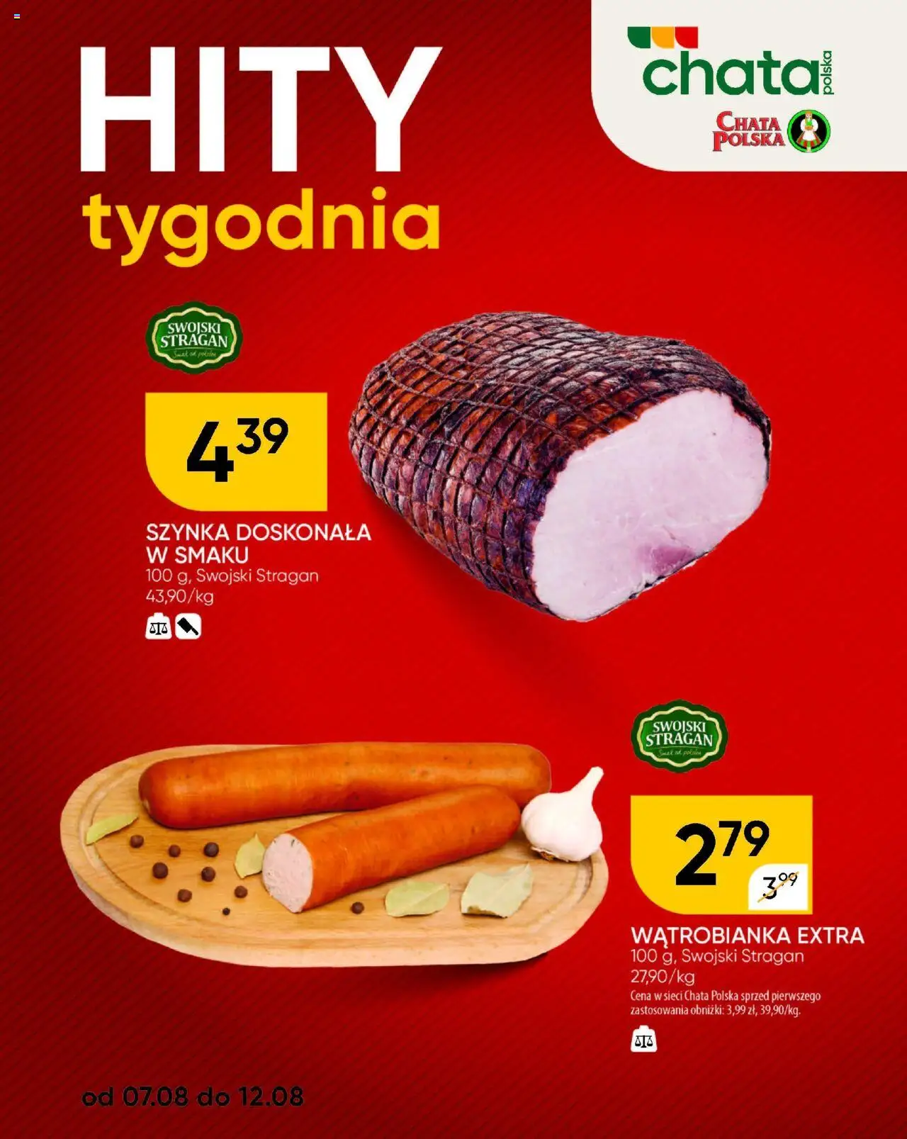 Chata Polska Gazetka od 07.08.2025 | Strona: 3 | Produkty: Szynka
