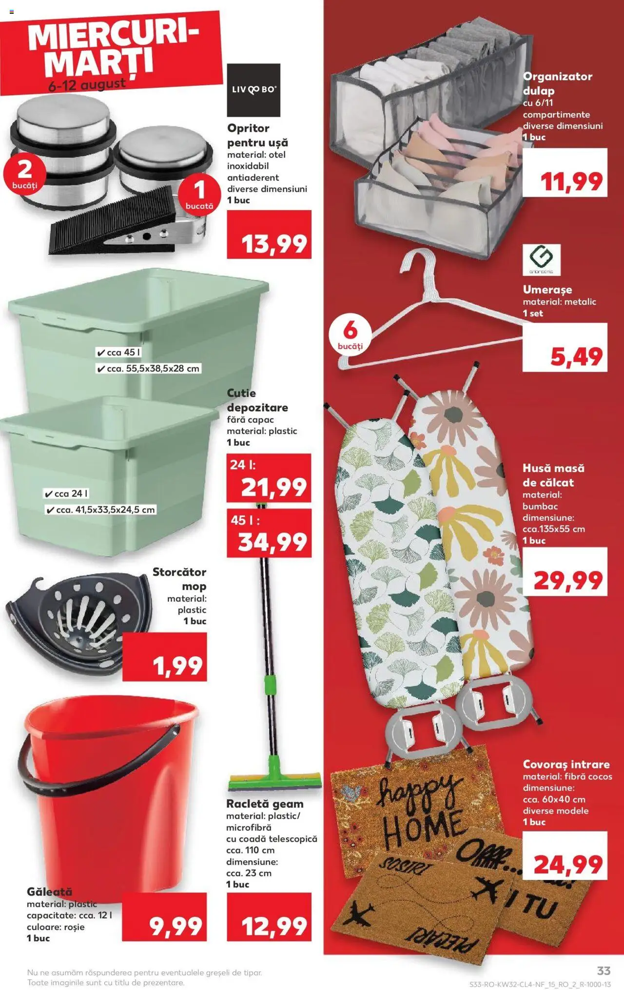 Catalog Kaufland - Galați – valabil de la 06.08.2025 | Pagină: 33 | Produse: Mop, Masă, Cutie, Bisiklet Aparatları
