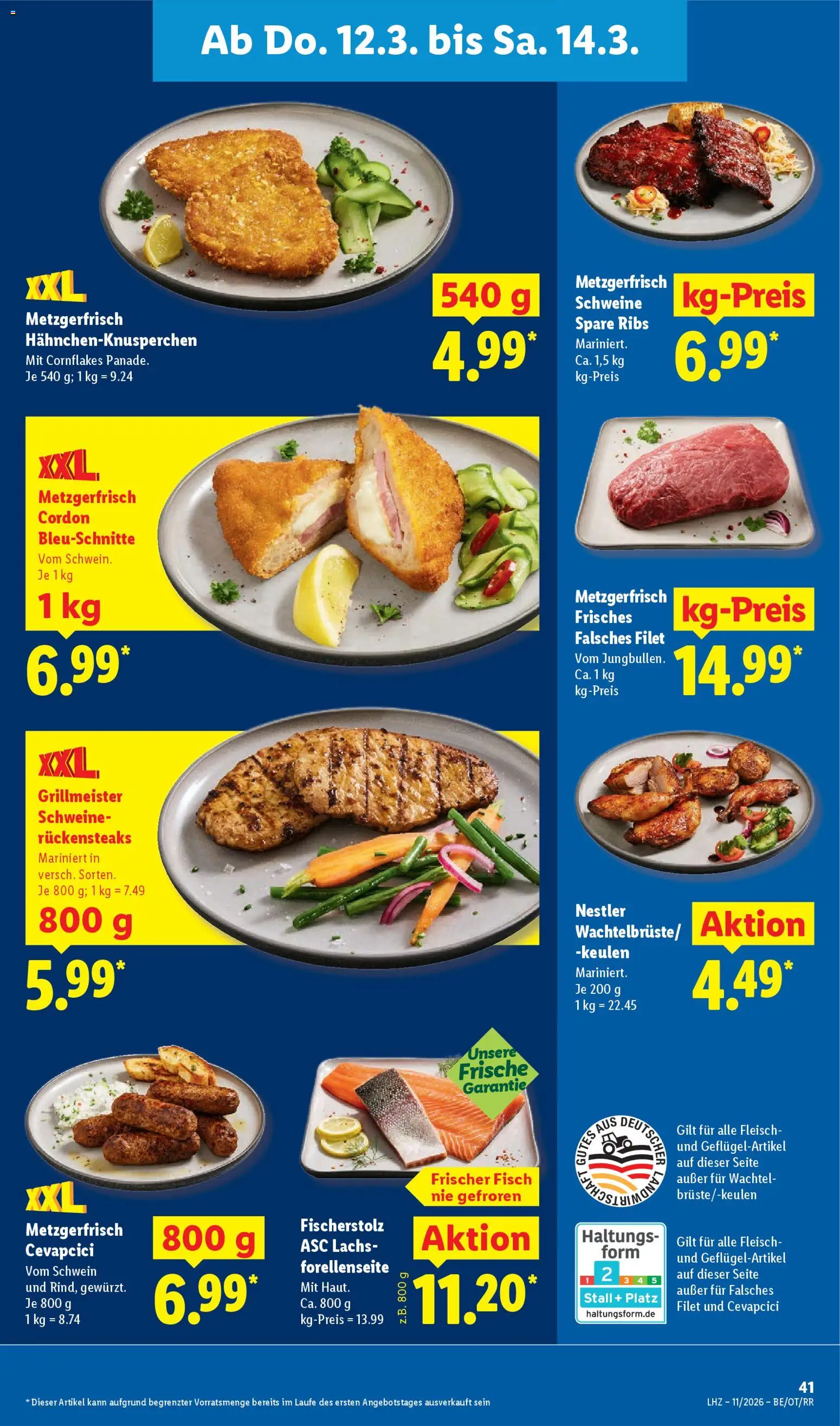 Lidl Prospekt Grimma – gültig ab 09.03.2026 | Seite: 63 | Produkte: Spare ribs, Fisch, Lachs, Fleisch