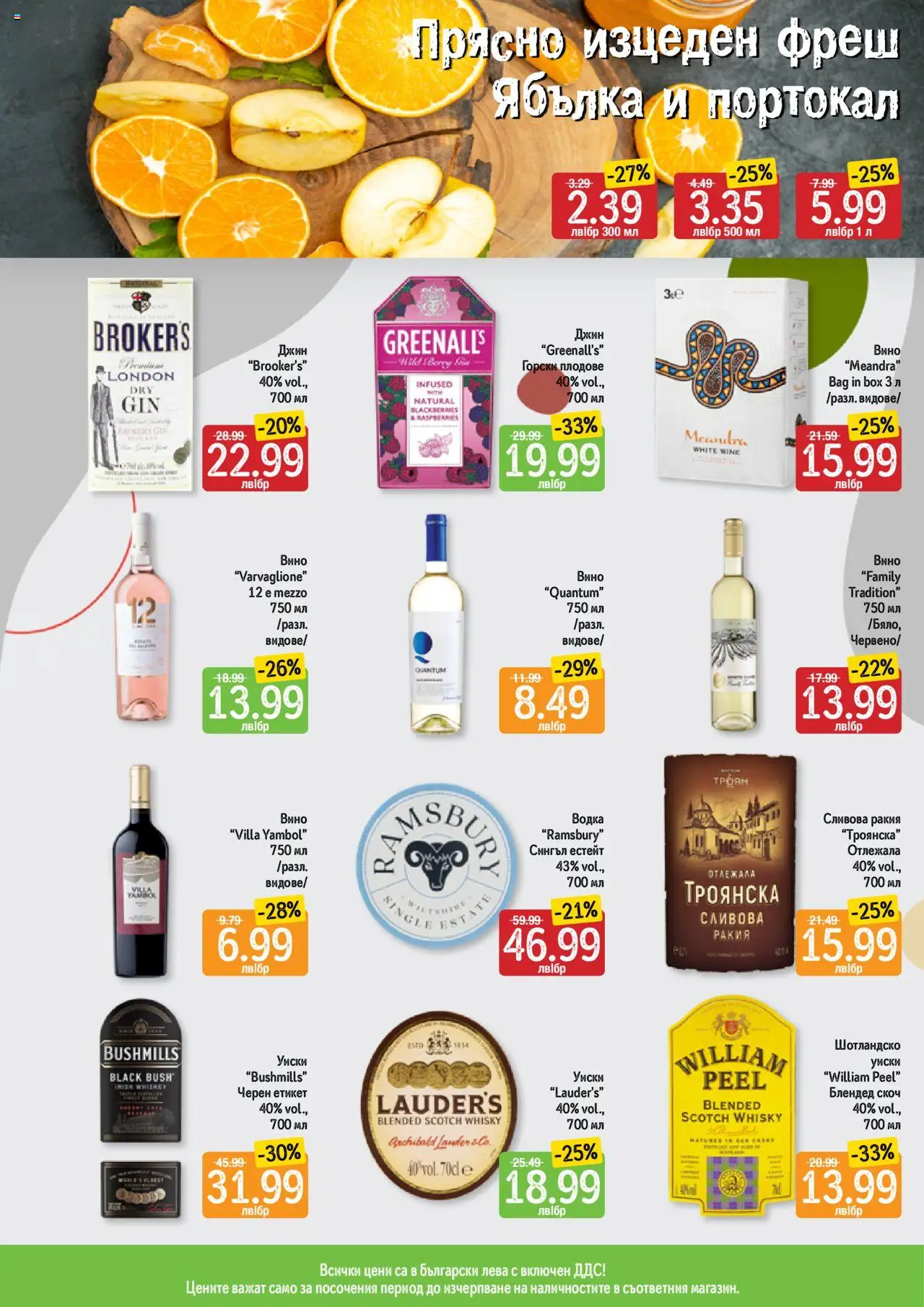  | Страница: 7 | Продукти: Джин, Вино, Сливова ракия, Ракия