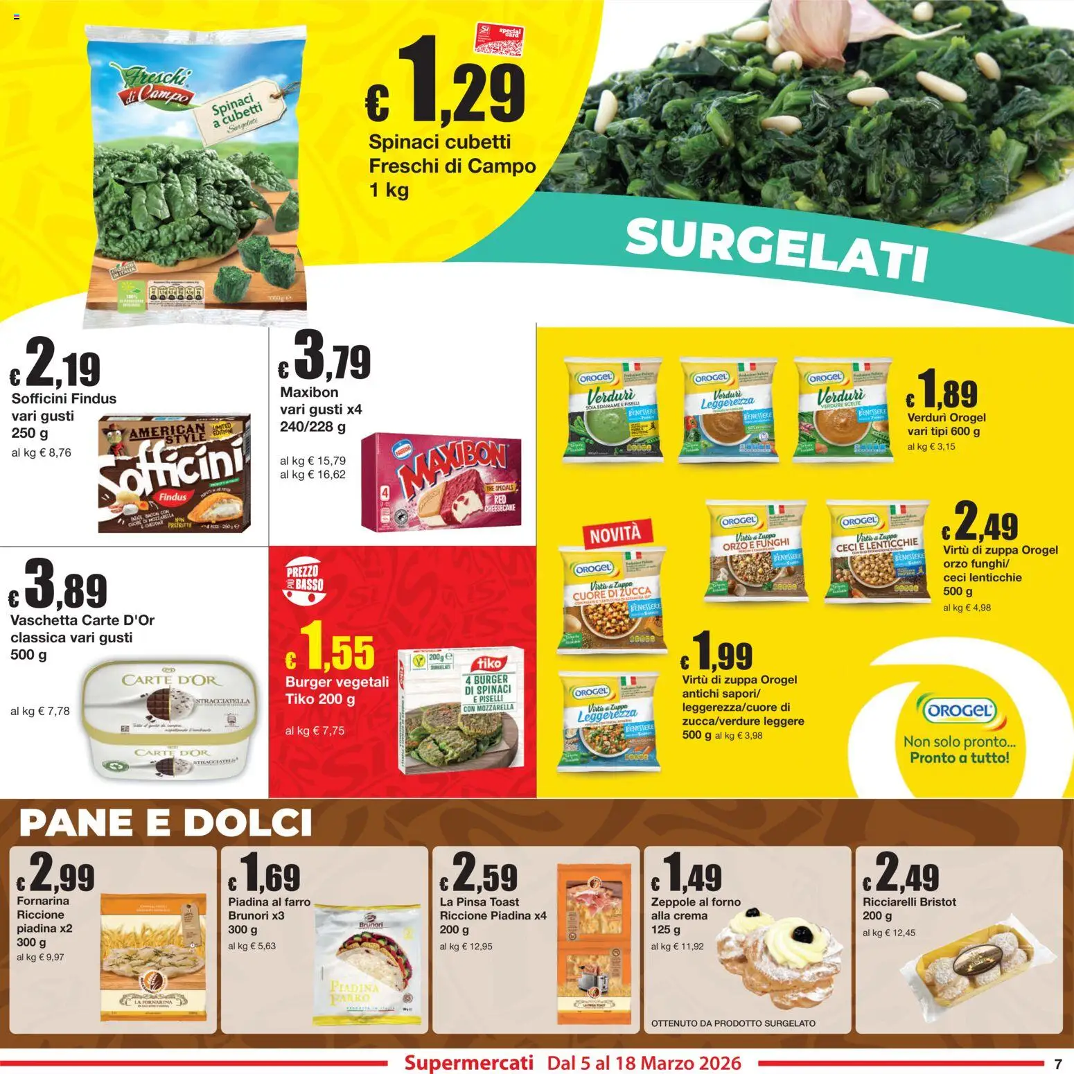 Volantino Sì con Te del 05.03.2026 | Pagina: 7 | Prodotti: Ceci, Mozzarella, Zucca, Farro