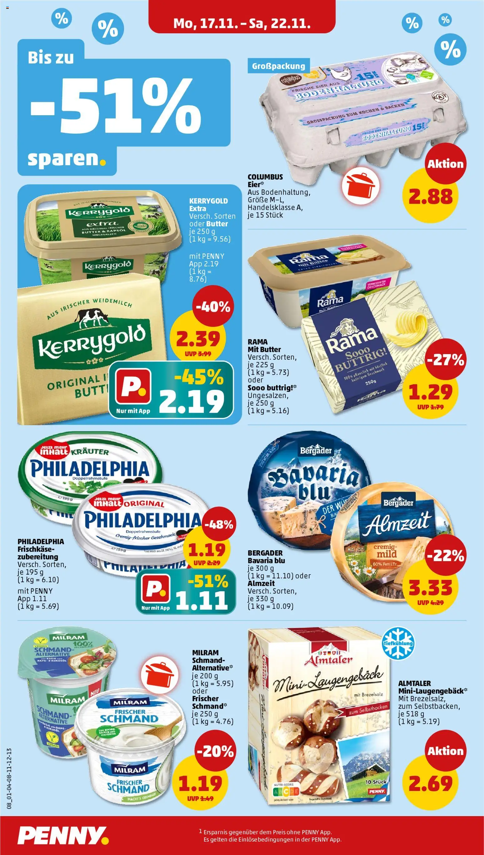 Penny Prospekt 	 – gültig ab 17.11.2025 | Seite: 6 | Produkte: Rama, Butter, Rapsöl, Milram
