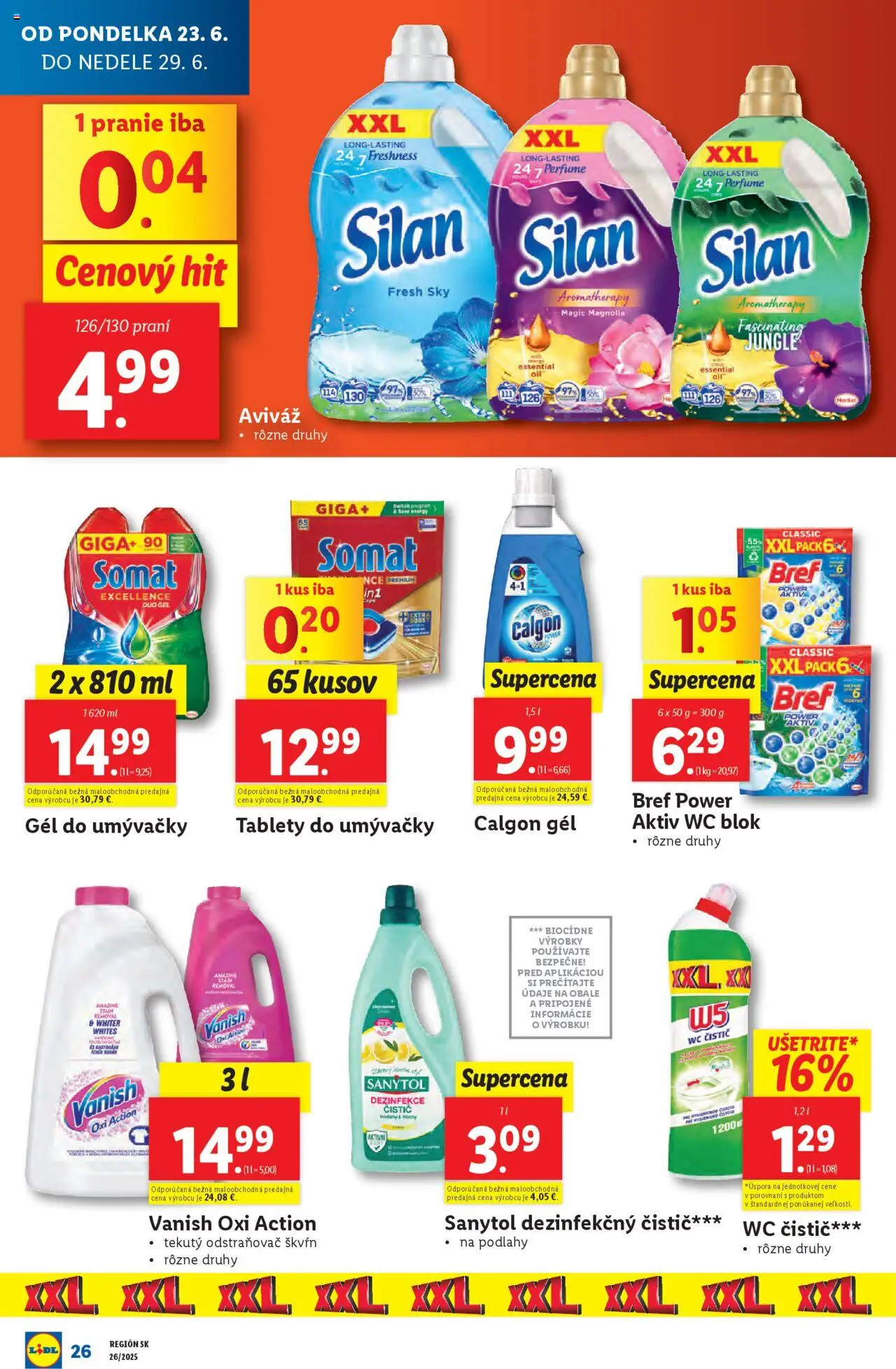 Lidl leták │ platný od 23.06.2025 | Strana: 32 | Produkty: Wc, Sanytol, Vanish, Wc blok
