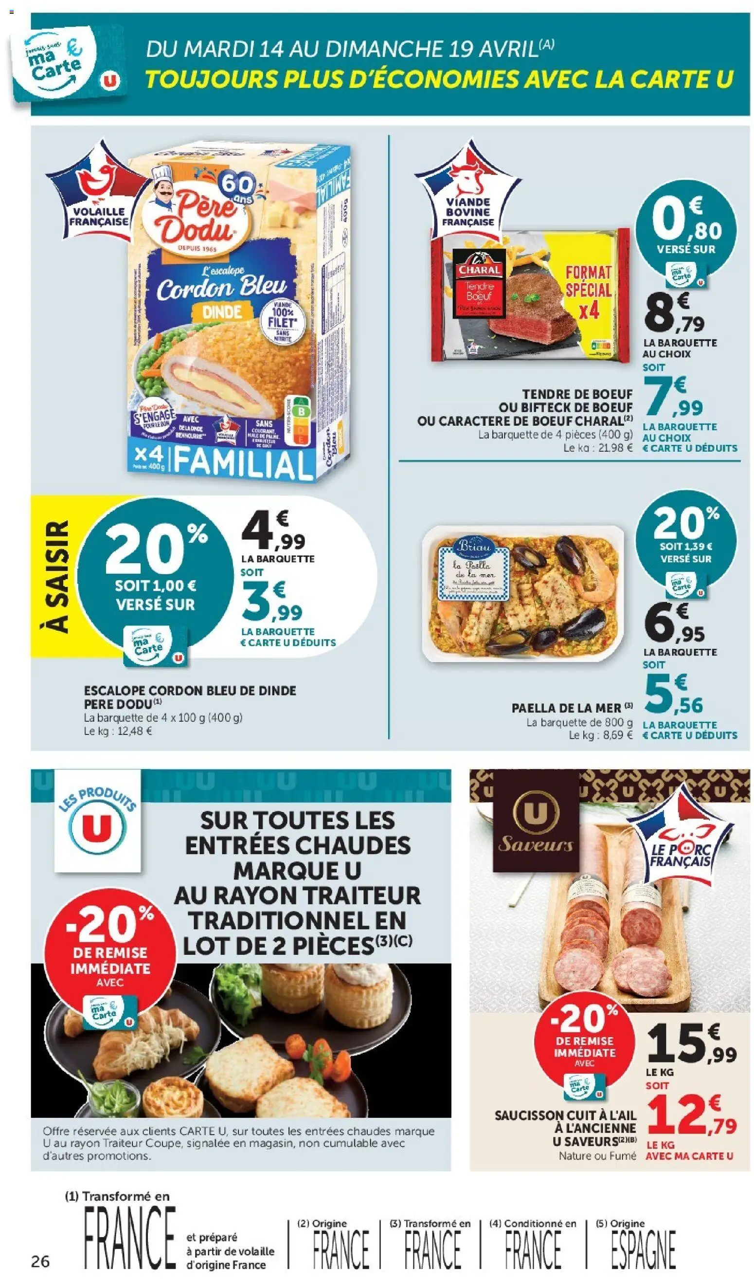 {H1} | Page: 26 | Produits: Saucisson, Viande, Porc, Cordon bleu