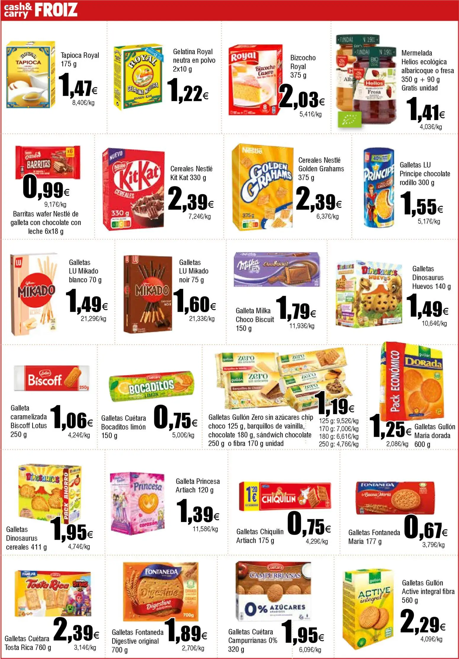 Froiz - Folleto Cash │ válido desde el 22.01.2026 | Página: 4 | Productos: Gelatina, Huevos, Cereales, Galletas