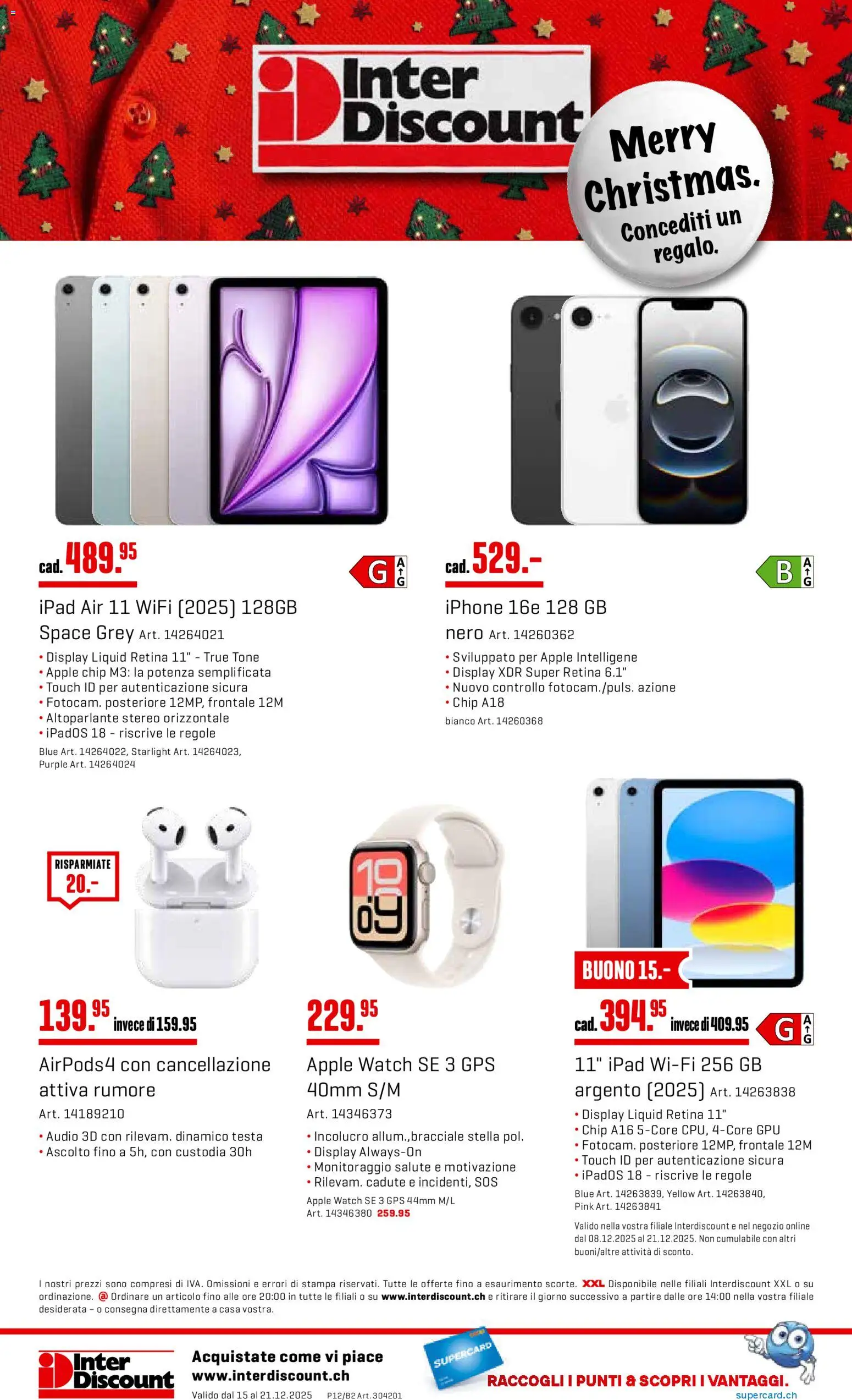 Interdiscount Aktionen Christmas IT – gültig ab 15.12.2025 | Seite: 28 | Produkte: Audio, Apple, Iphone, Apple Watch