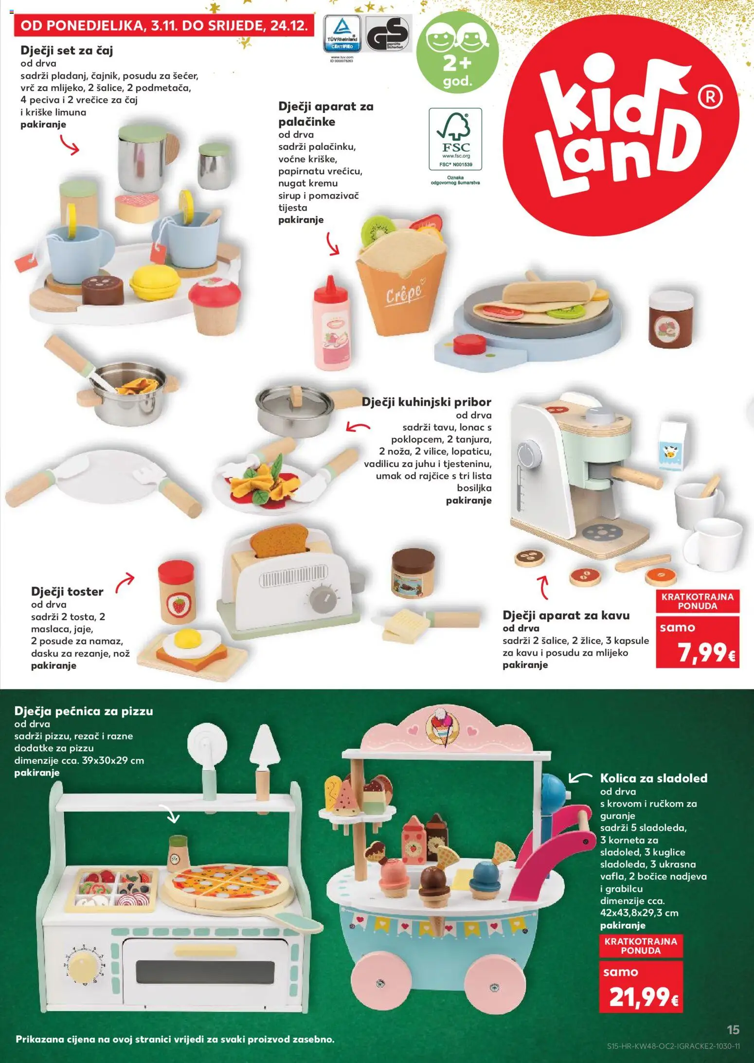 Kaufland katalog | vrijedi od 26.11.2025 | Stranica: 15 | Proizvodi: Mlijeko, Rajčice, Kapsule za kavu, Sirup