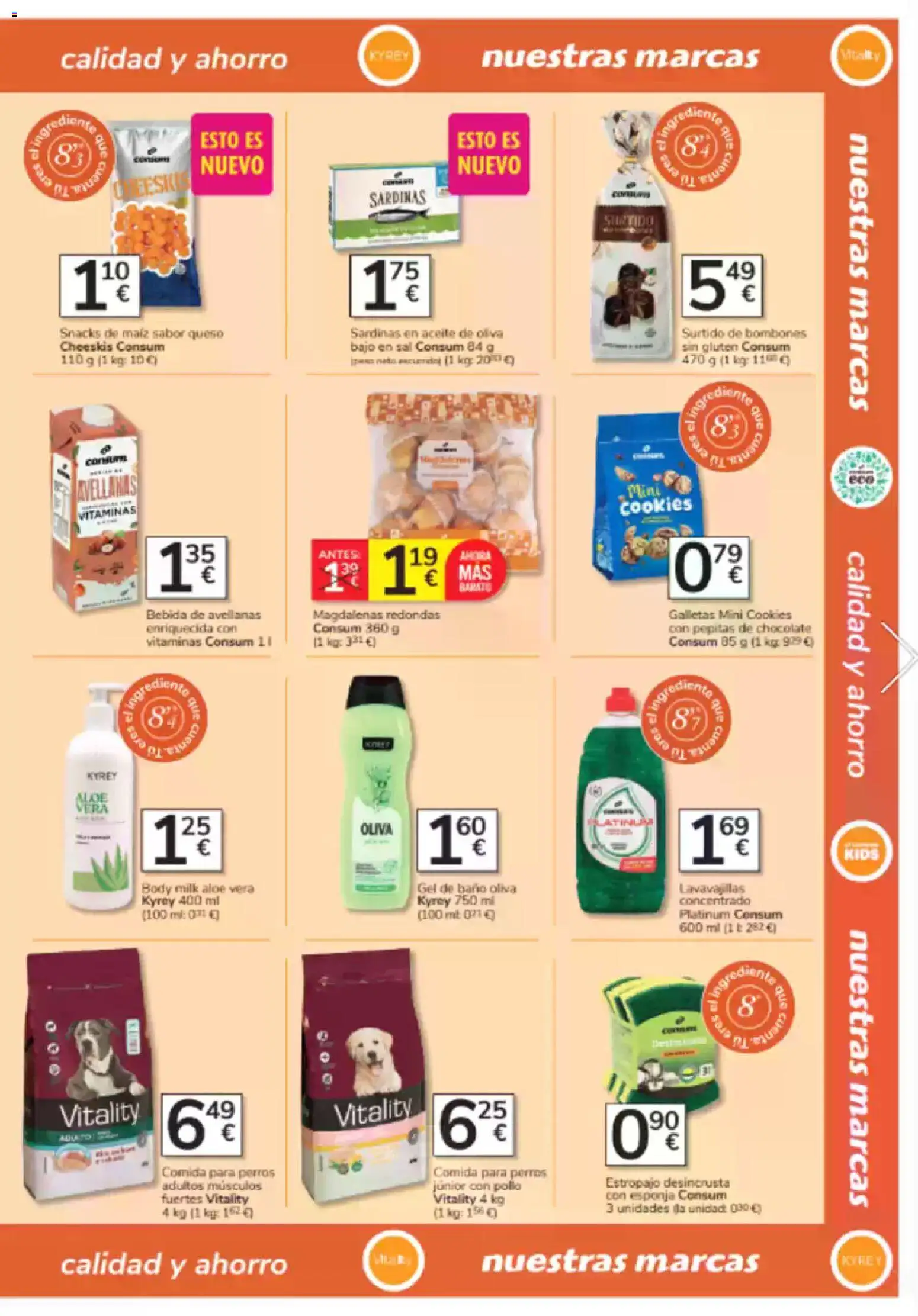 Consum folleto │ válido desde el 23.10.2025 | Página: 21 | Productos: Queso, Chocolate, Té, Magdalenas