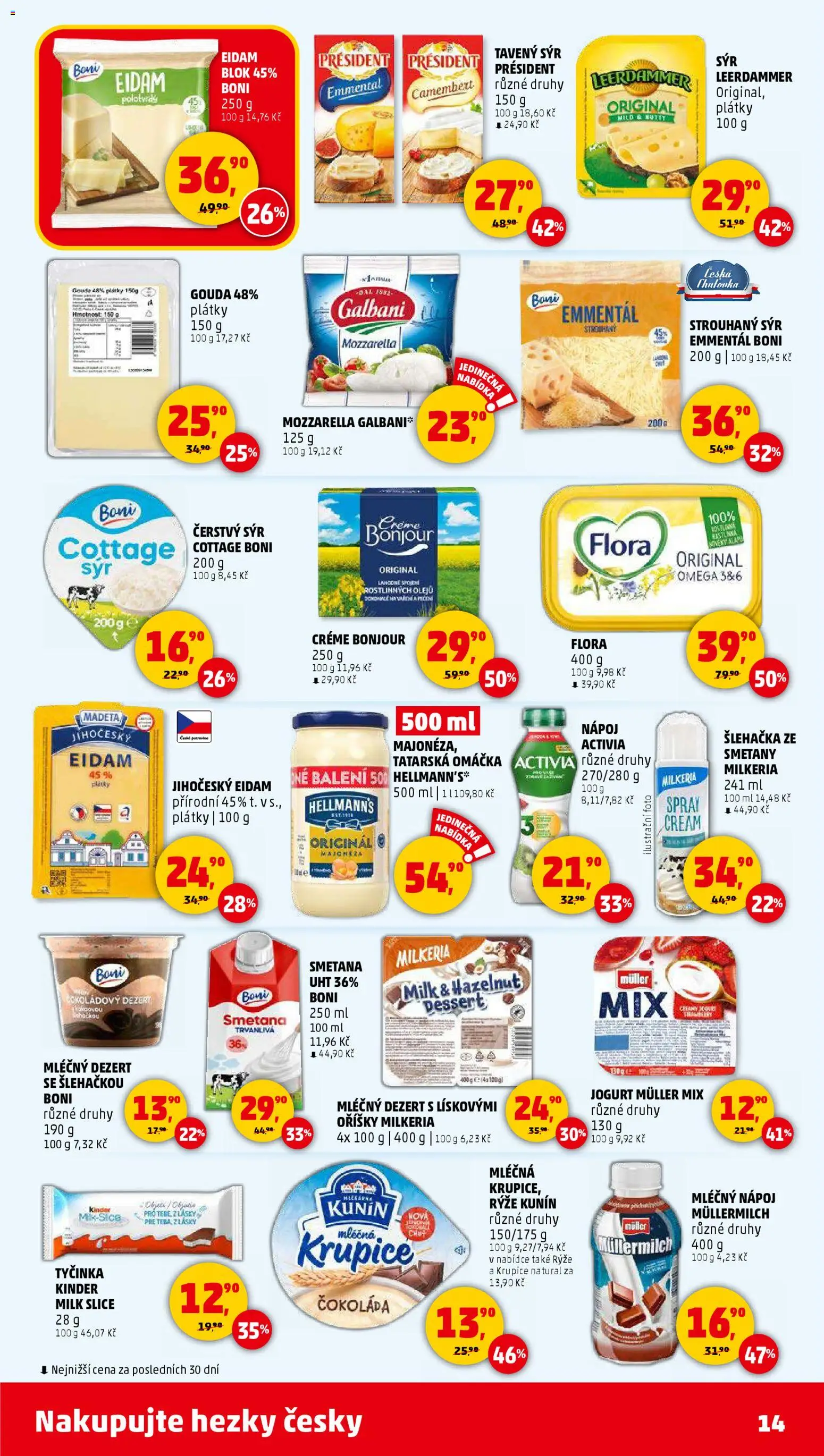 Penny Market leták - Čtvrtečník od 22.01.2026 | Strana: 14 | Produkty: Tavený sýr, Rýže, Blok, Flora