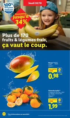 LIDL - Prévisualisation de Mangue, La pièce Catégorie 1 valide à partir de 30.10.2025 | Page: 2 | Produits: Clémentine, Mangue