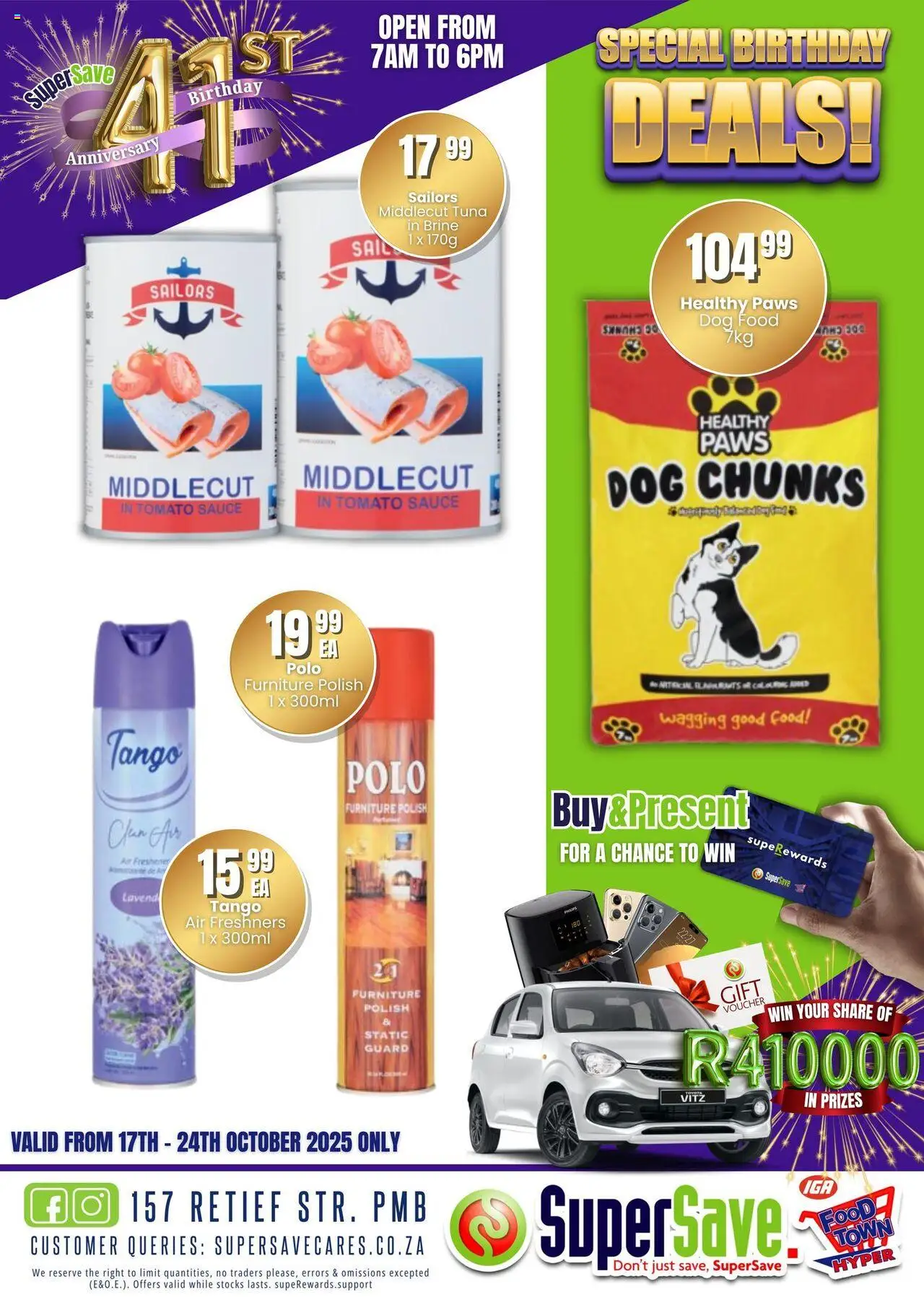 New Super Save catalogue – valid from 17.10.2025 | Page: 76 | Products: Tuna, Tomato sauce, Sauce, Dog food