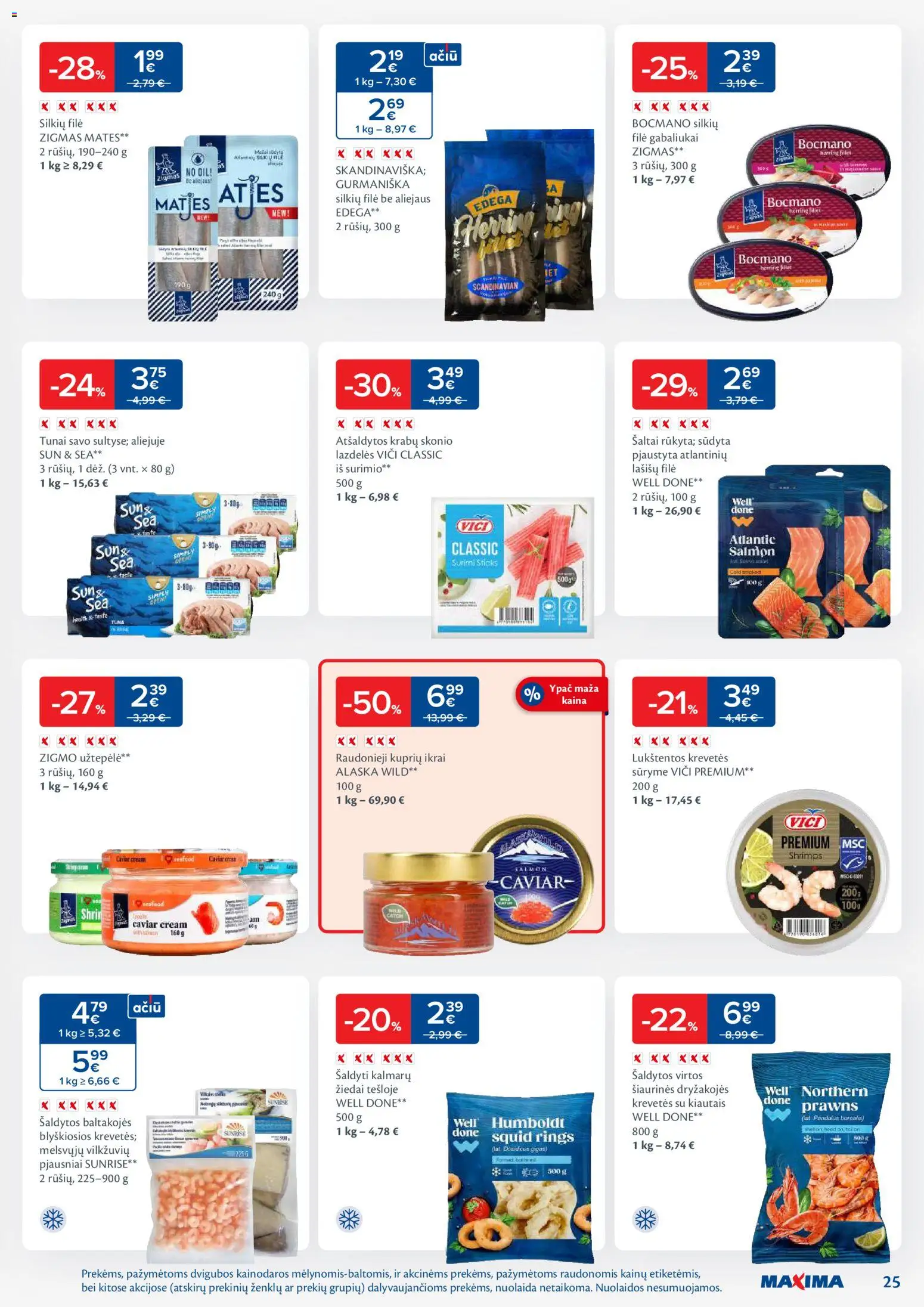 MAXIMA akcijos nuo 18.11.2025 | Puslapis: 25 | Prekių: Užtepėlė, Silkių filė, Ikrai