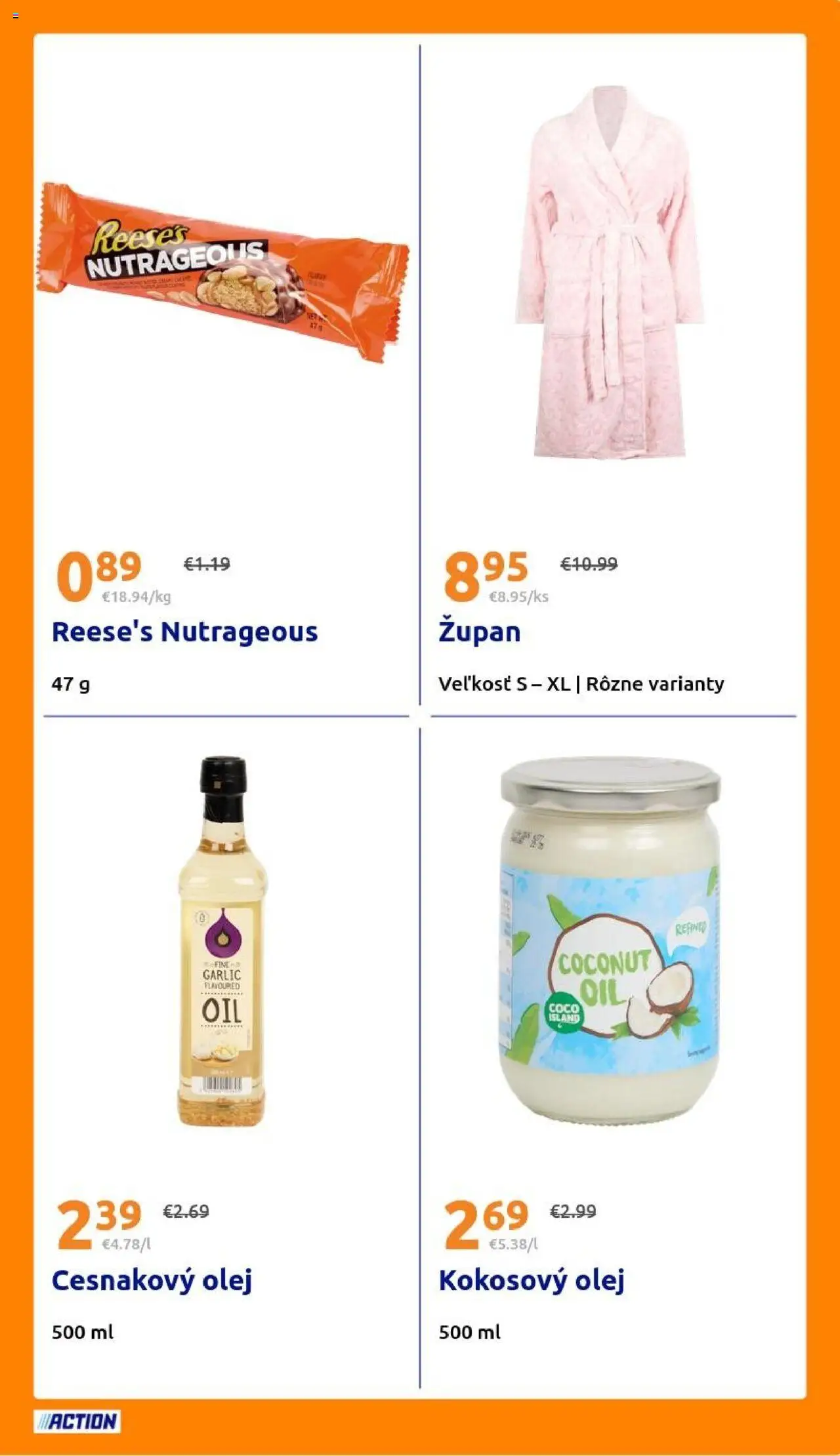Nové Action akcie – leták je platný od 15.10.2025 | Strana: 19 | Produkty: Olej, Župan