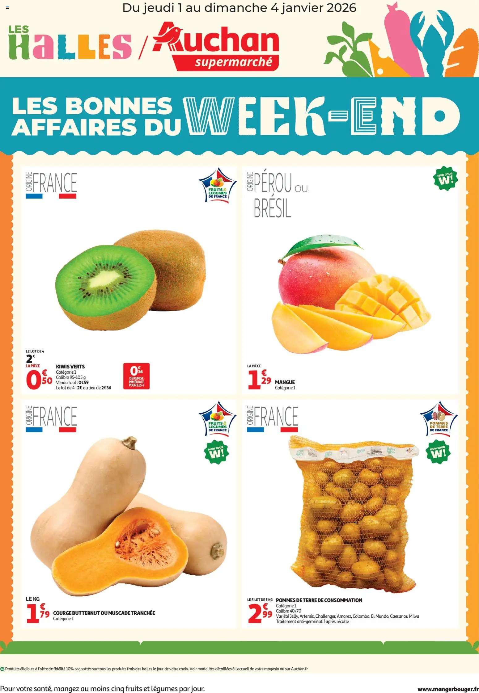{H1} | Page: 1 | Produits: Mangue, Butternut, Pommes, Pommes de terre