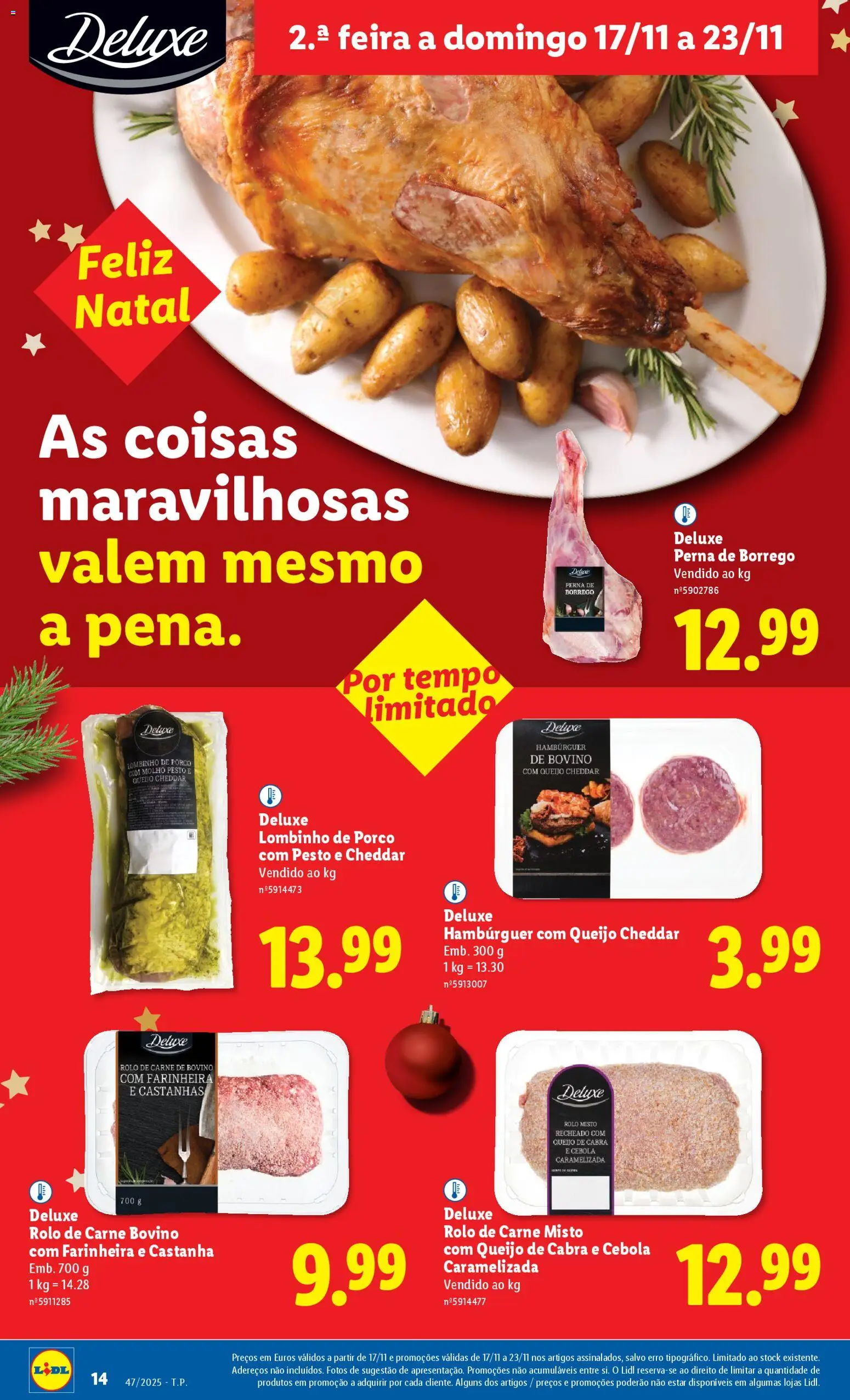 Lidl folheto │ válido de 17.11.2025 | Página: 14 | Produtos: Cebola, Queijo, Cheddar, Carne