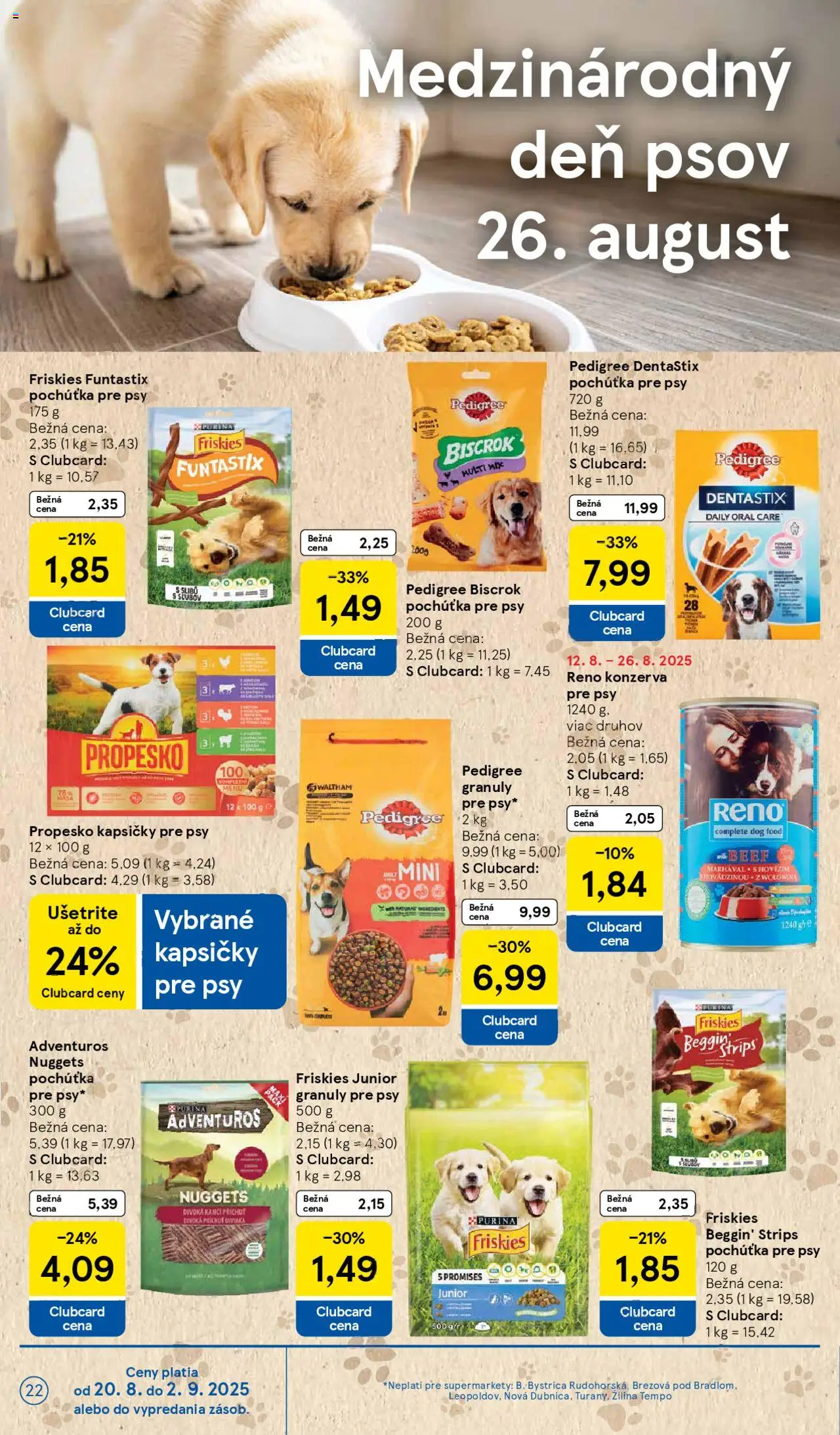 Tesco Supermarket - leták │ platný od 20.08.2025 | Strana: 22 | Produkty: Friskies