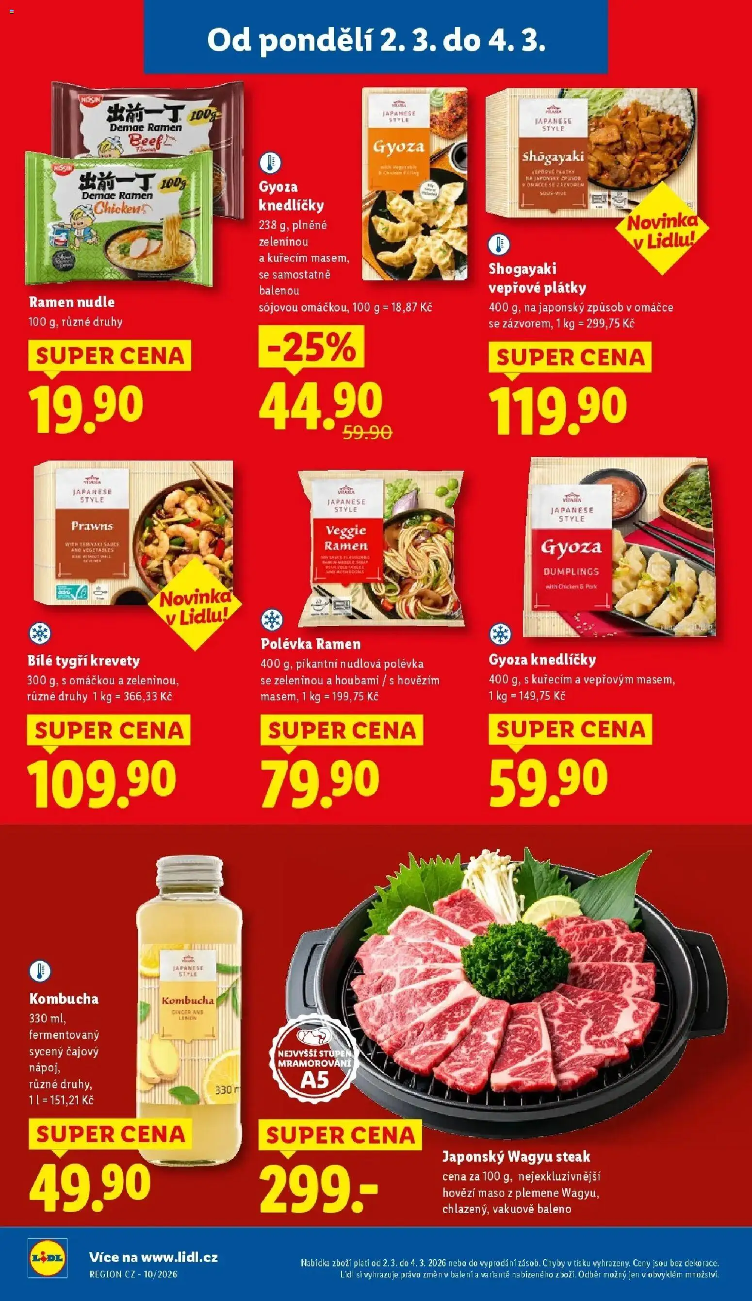 Lidl aktuální leták od 02.03.2026 | Strana: 20 | Produkty: Kombucha, Hovězí maso, Steak, Nudle