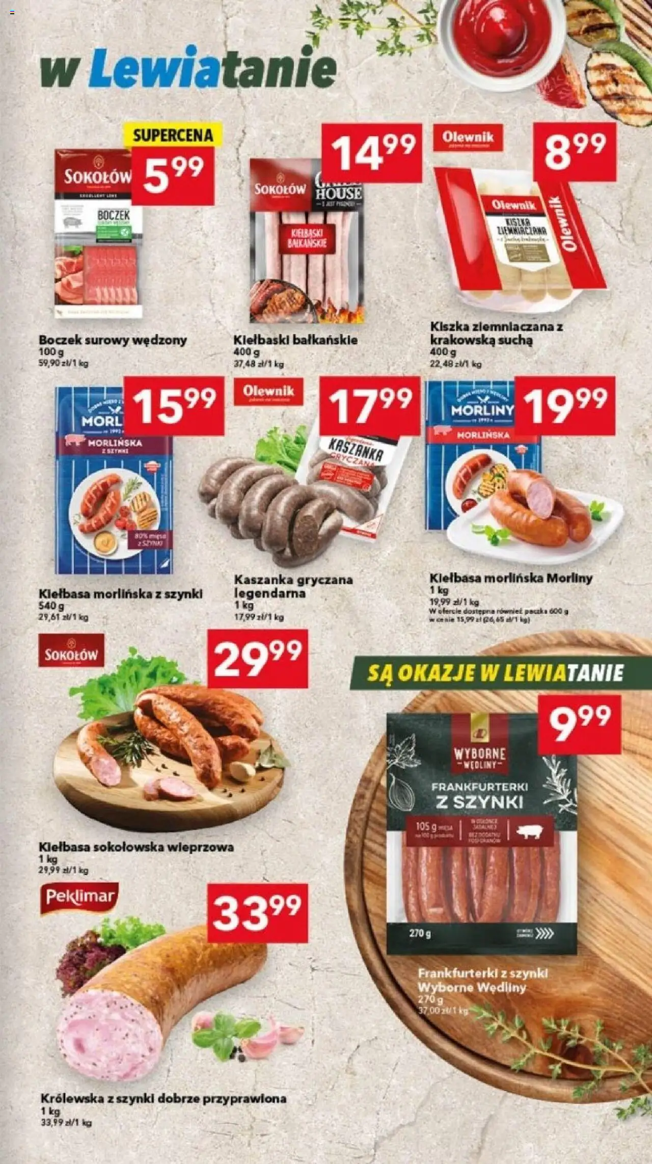 Lewiatan gazetka - Bydgoszcz od 17.06.2025 | Strona: 3 | Produkty: Kiełbasa, Kaszanka, Kiełbaski, Wędliny
