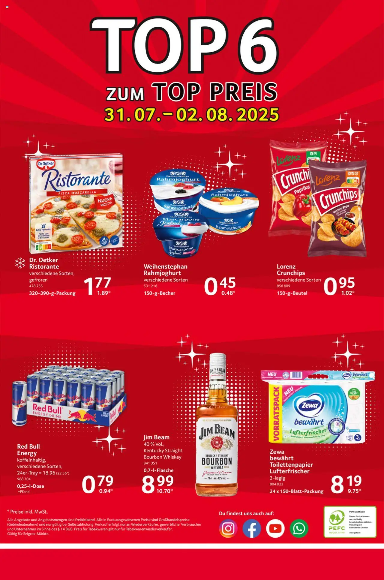 Selgros Prospekt 	 - gültig ab dem 31.07.2025 | Seite: 24 | Produkte: Joghurt, Paprika, Pizza, Toilettenpapier