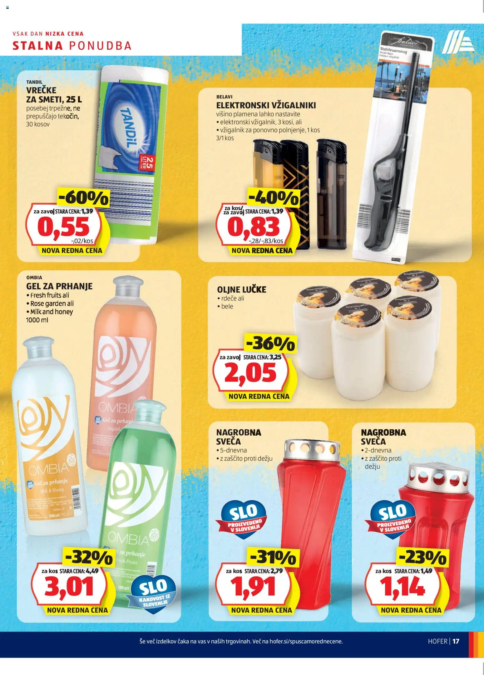 Novi Hofer katalog ponudbe – veljaven od 06.11.2025 | Stran: 17 | Izdelki: Gel za prhanje, Sveča, Kos