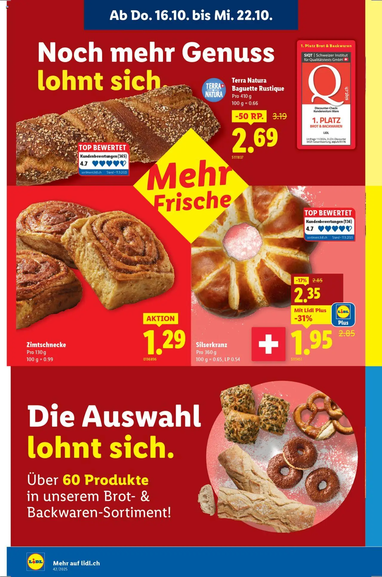 Lidl Aktionen – gültig ab 16.10.2025 | Seite: 6 | Produkte: Baguette, Brot, Top
