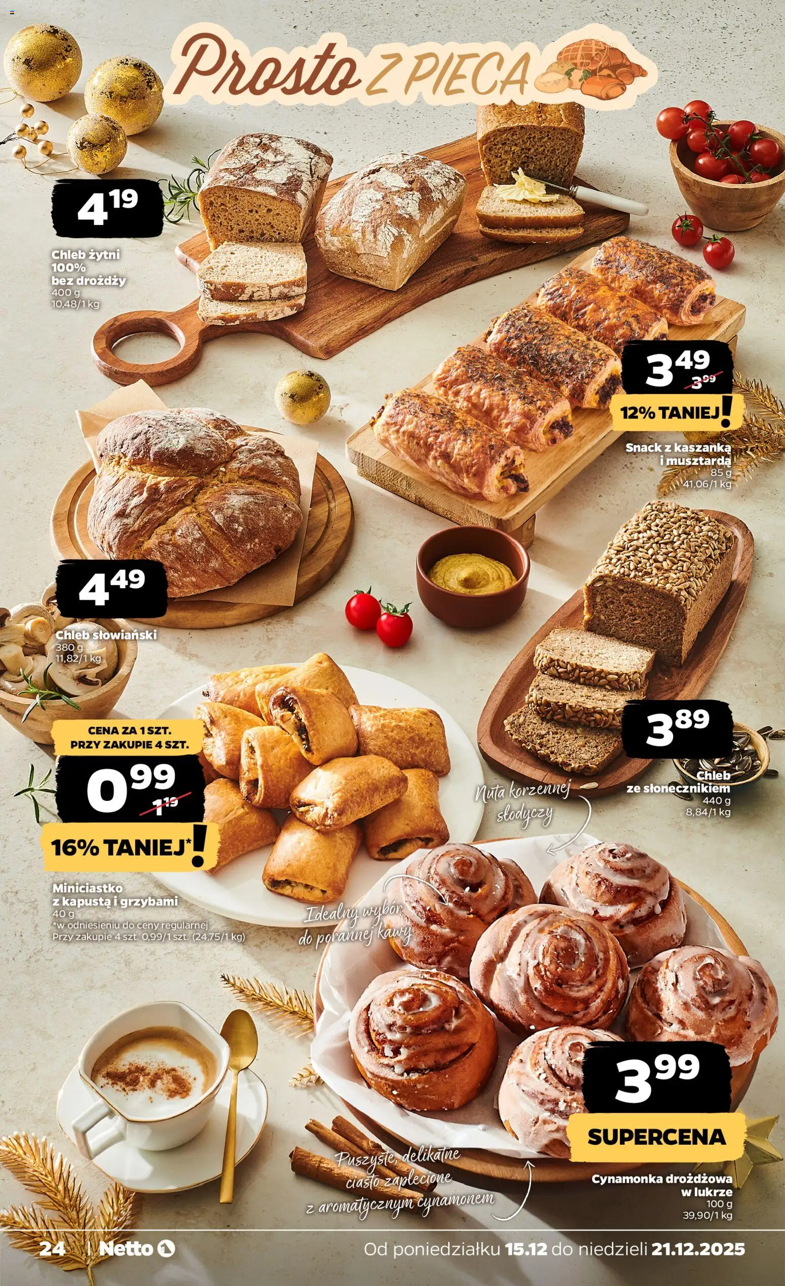 Netto gazetka - Spożywcza od 15.12.2025 | Strona: 24 | Produkty: Kapusta, Chleb żytni, Kaszanka, Chleb słowiański