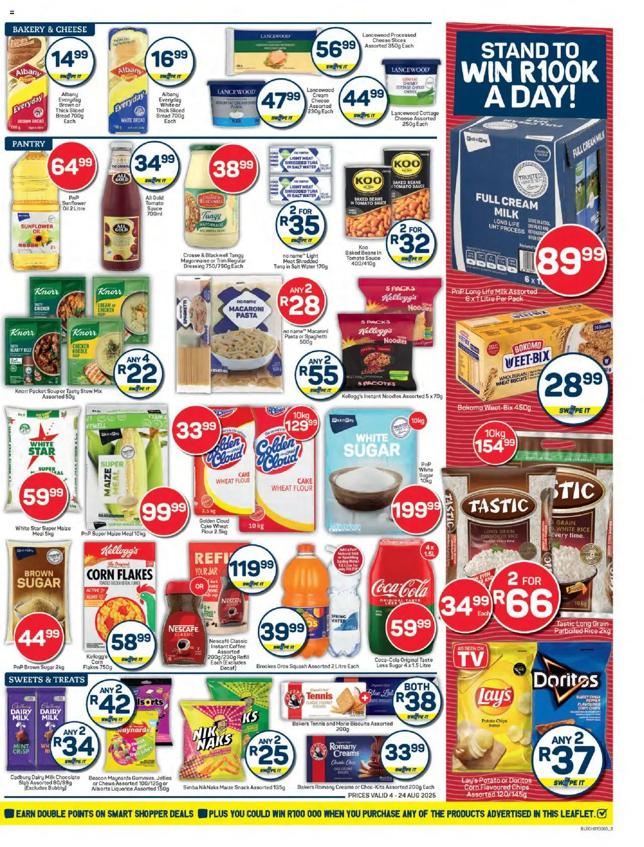 Pick n Pay Eastern Cape - Specials │ valid from 04.08.2025 | Page: 3 | Products: Squash, Chocolate, Tomato sauce, Dressing