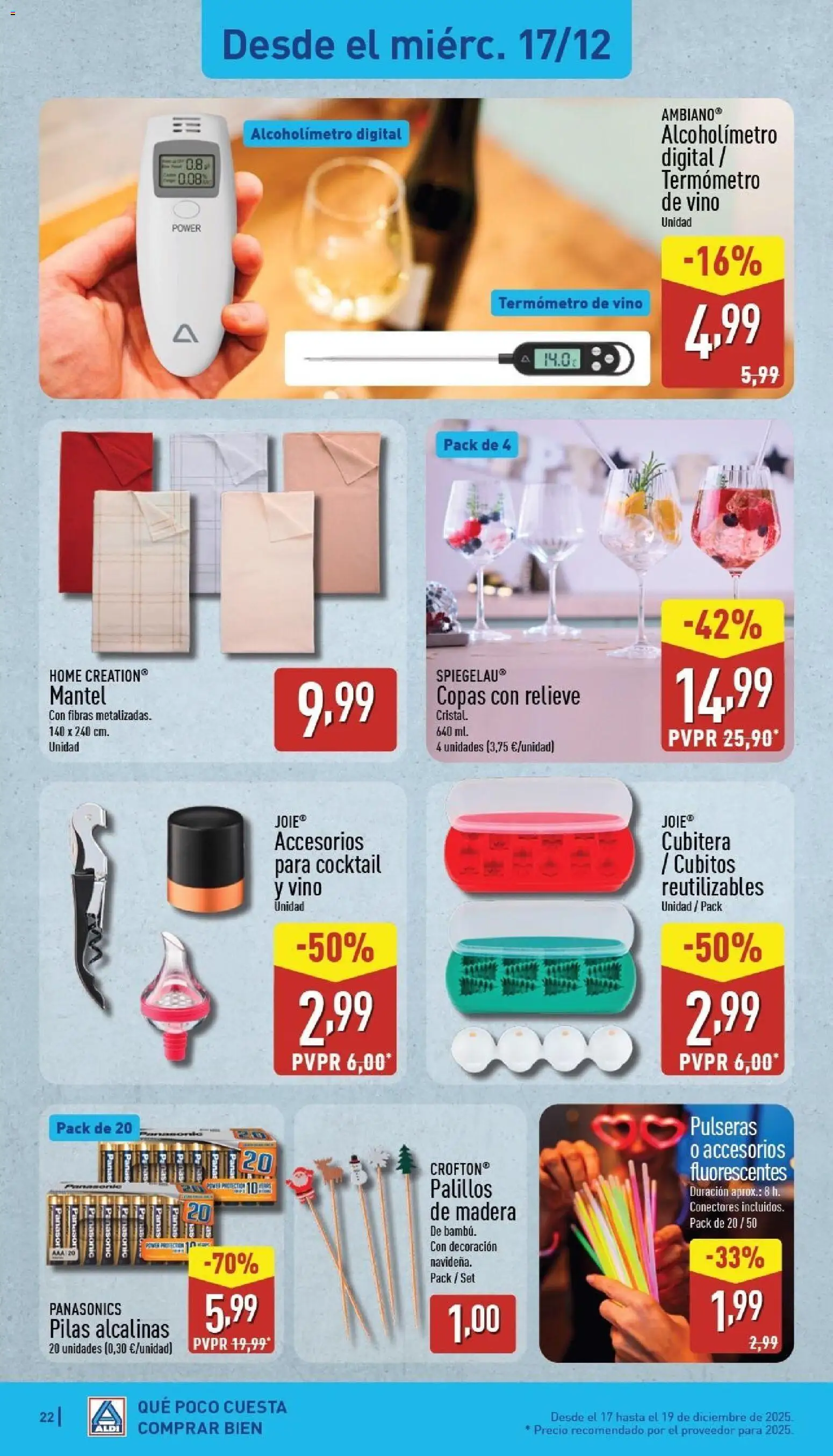 Aldi folleto Península │ válido desde el 15.12.2025 | Página: 22 | Productos: Mantel, Vino, Termómetro