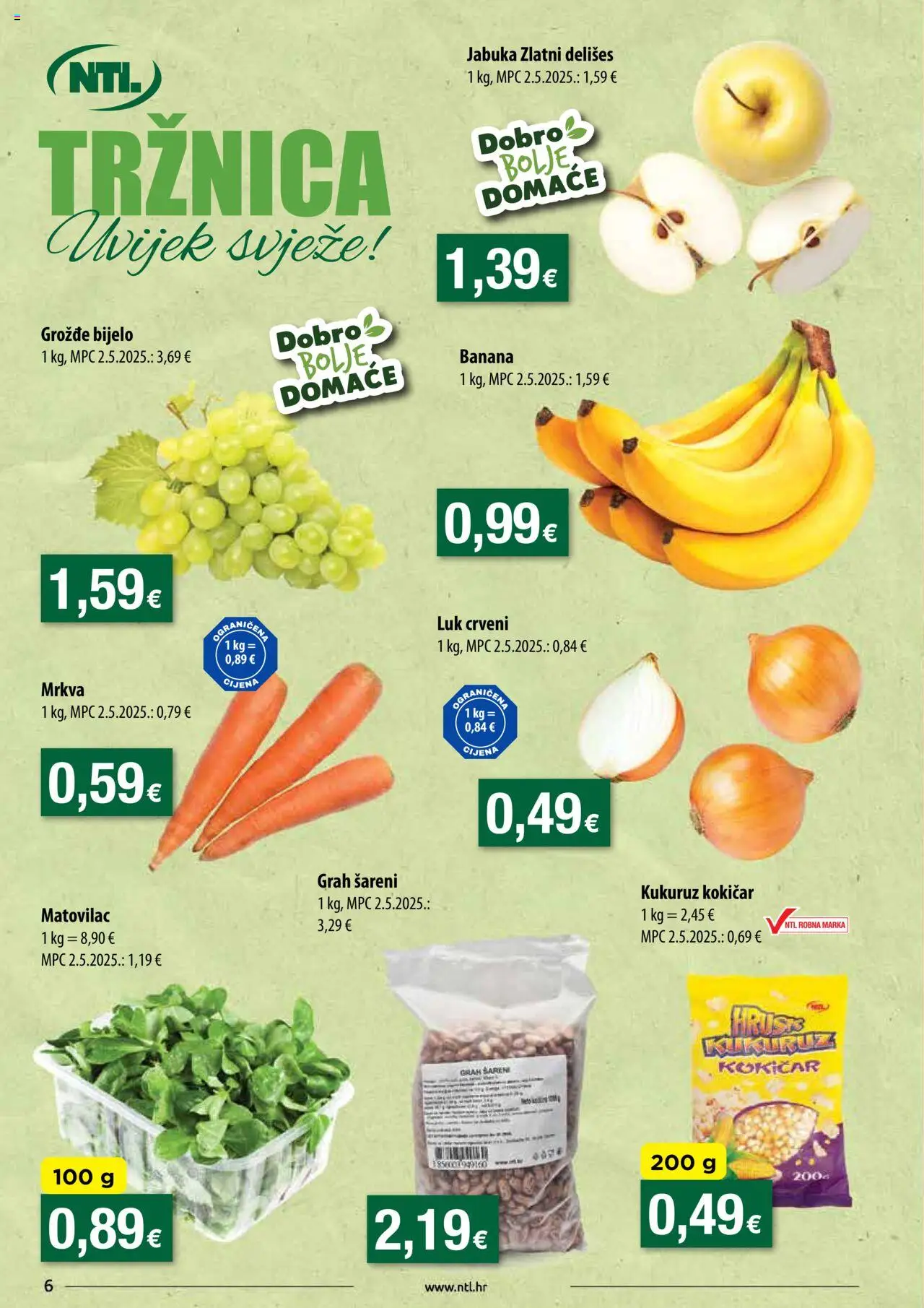 NTL katalog | vrijedi od 10.09.2025 | Stranica: 6 | Proizvodi: Kukuruz, Grah, Mrkva, Jabuka
