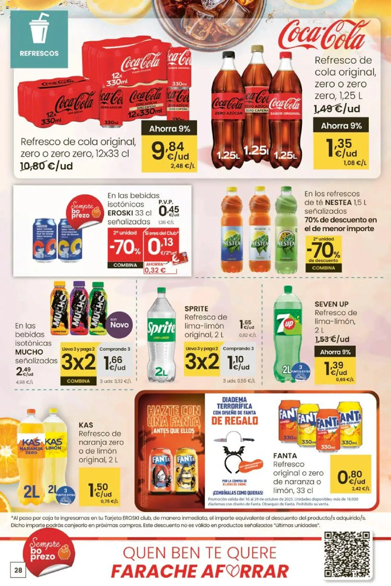 Eroski - Ofertón │ válido desde el 16.10.2025 | Página: 28 | Productos: Té, Πρίζες, Caja