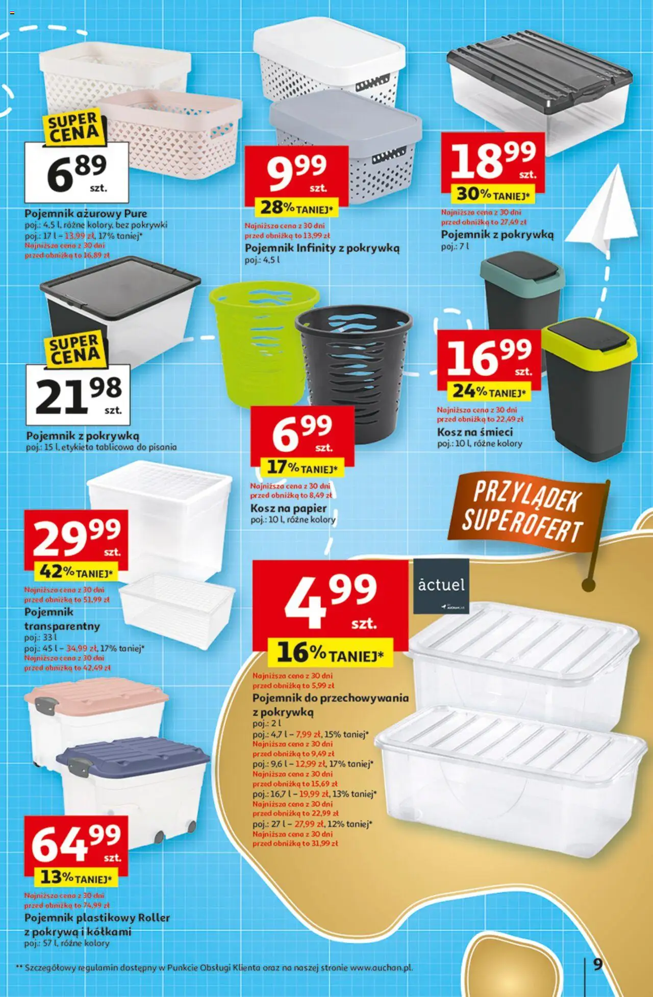 Auchan Gazetka - Odlotowe ceny na start szkoły Hipermarket od 28.08.2025 | Strona: 9 | Produkty: Kosz