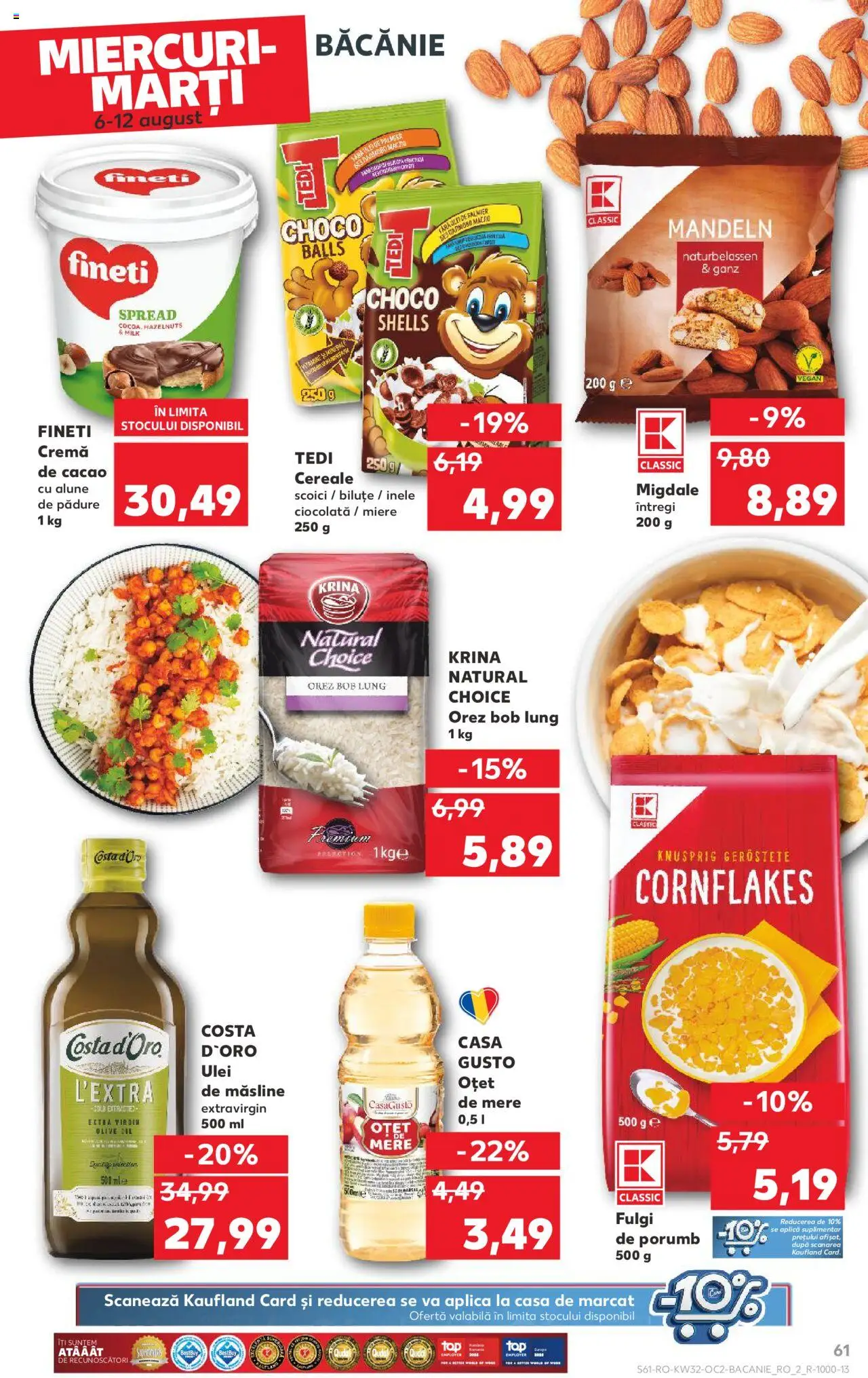 Catalog Kaufland - Tulcea – valabil de la 06.08.2025 | Pagină: 61 | Produse: Alune, Apple, Oțet, Mere
