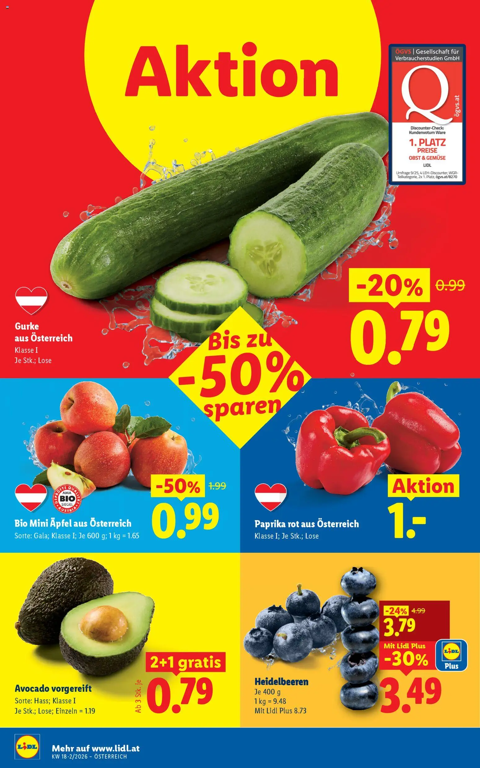 Lidl Flugblatt - Oberpullendorf, Güssing, Oberwart gültig ab 30.04.2026 | Seite: 4 | Produkte: Avocado, Gemüse, Obst, Äpfel