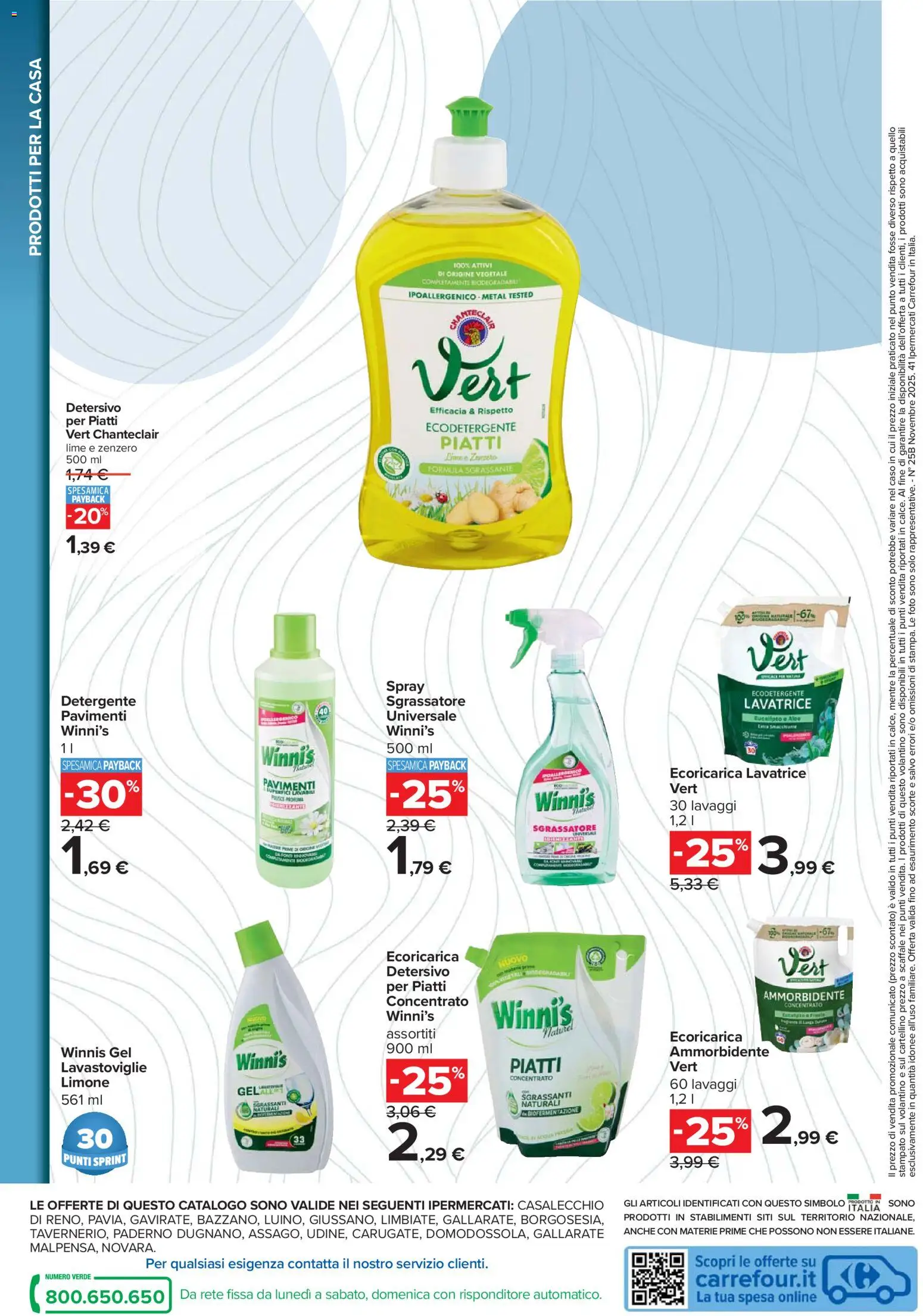 Volantino Carrefour del 07.11.2025 | Pagina: 20 | Prodotti: Ammorbidente, Detergente, Sgrassatore, Lavatrice