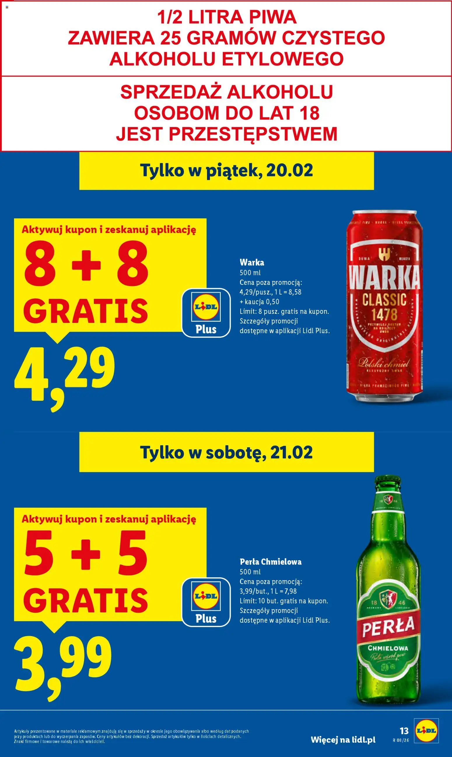 Lidl Polsko leták od 19.02.2026 | Strana: 13 | Produkty: Perla