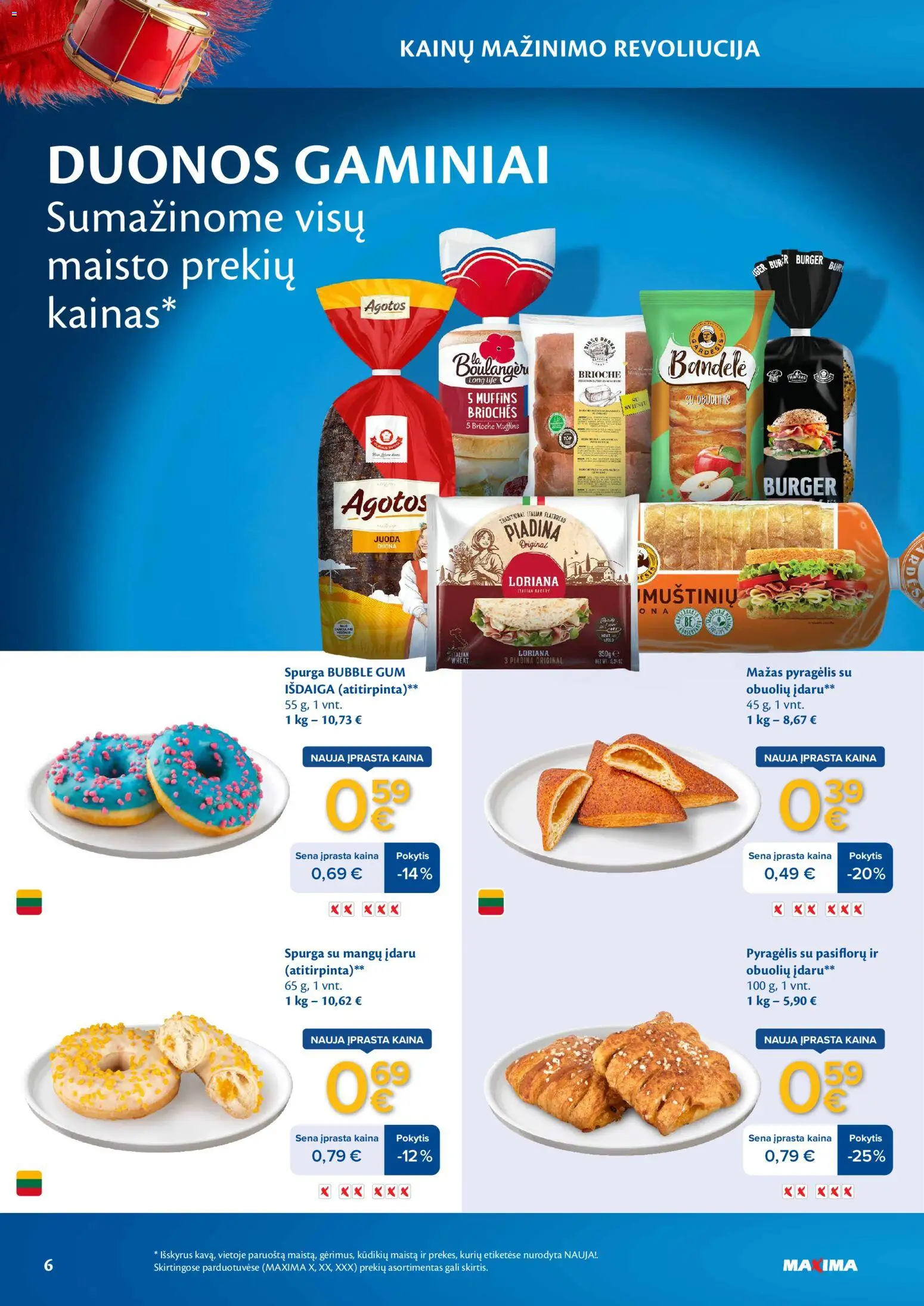 MAXIMA akcijos nuo 03.03.2026 | Puslapis: 6 | Prekių: Spurga, Bandelė, Duona