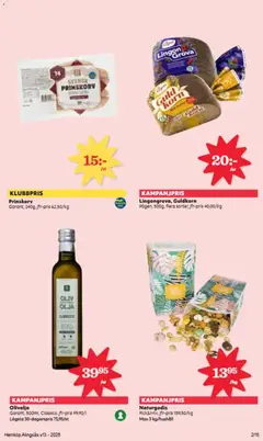 Hemköp erbjudanden - Förhandsvisning av reklamblad från butik Hemköp aktuell från 23.03.2026 | Sida: 4 | Produkter: Prinskorv, Olivolja, Olja