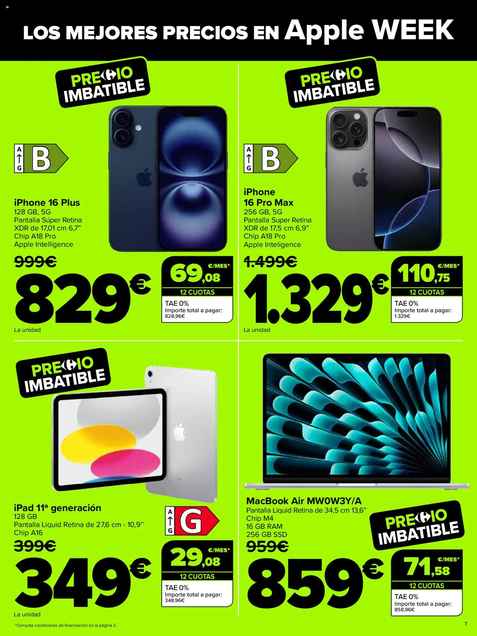 Carrefour Cyber Week │ válido desde el 02.12.2025 | Página: 7 | Productos: Ipad, Apple, Iphone